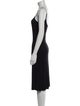 Akris Punto Scoop Neck Midi Length Dress