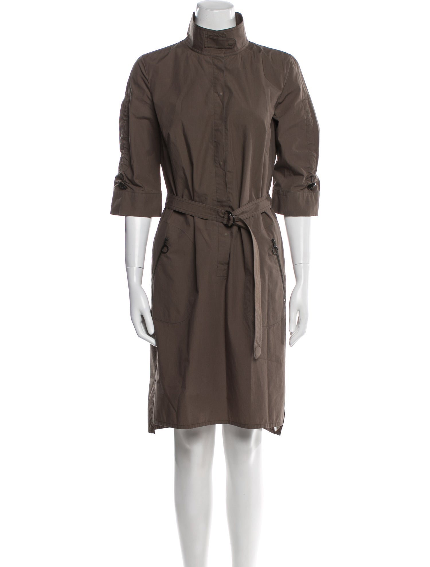 Akris Punto Mock Neck Knee-Length Dress