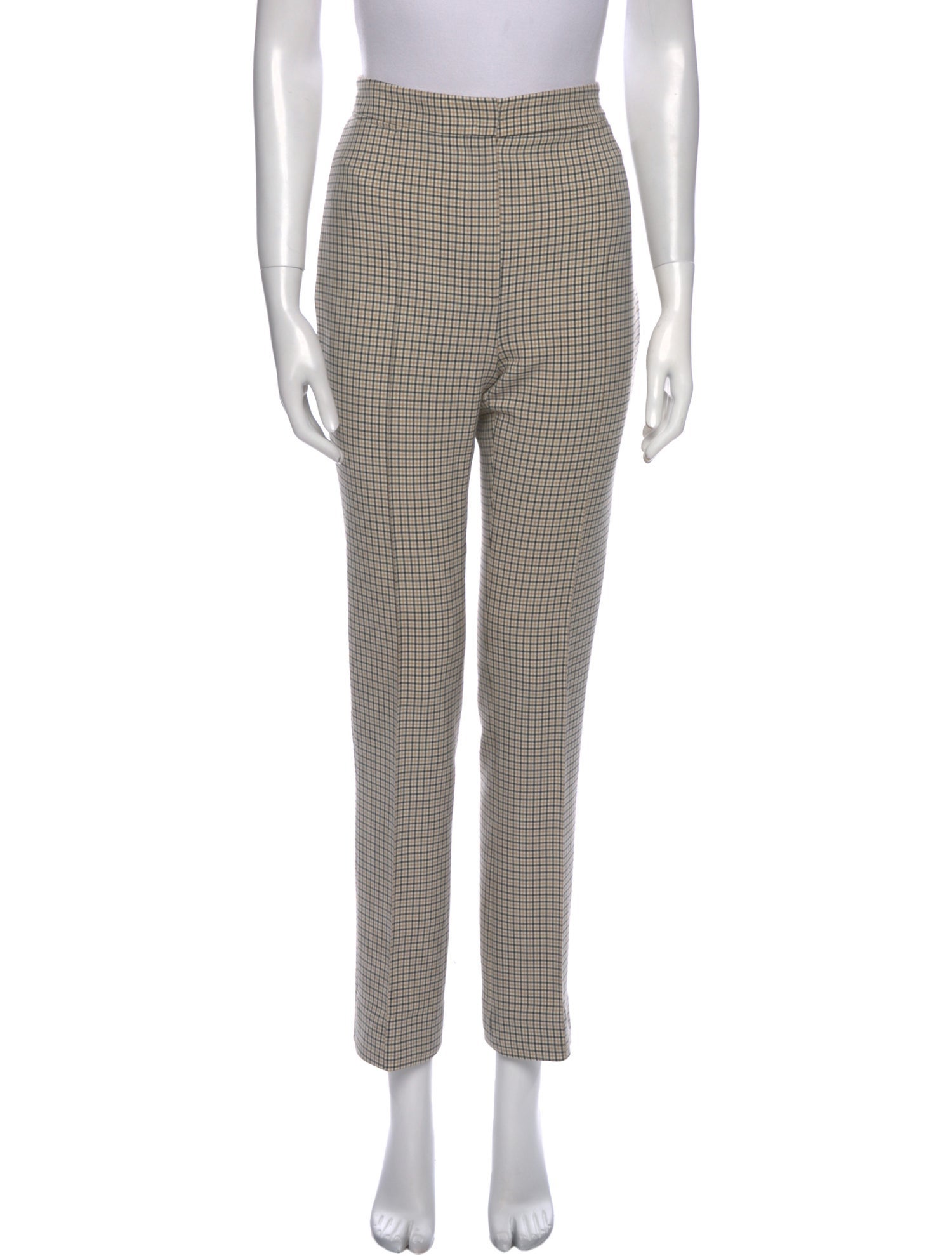 Akris Punto Plaid Print Straight Leg Pants