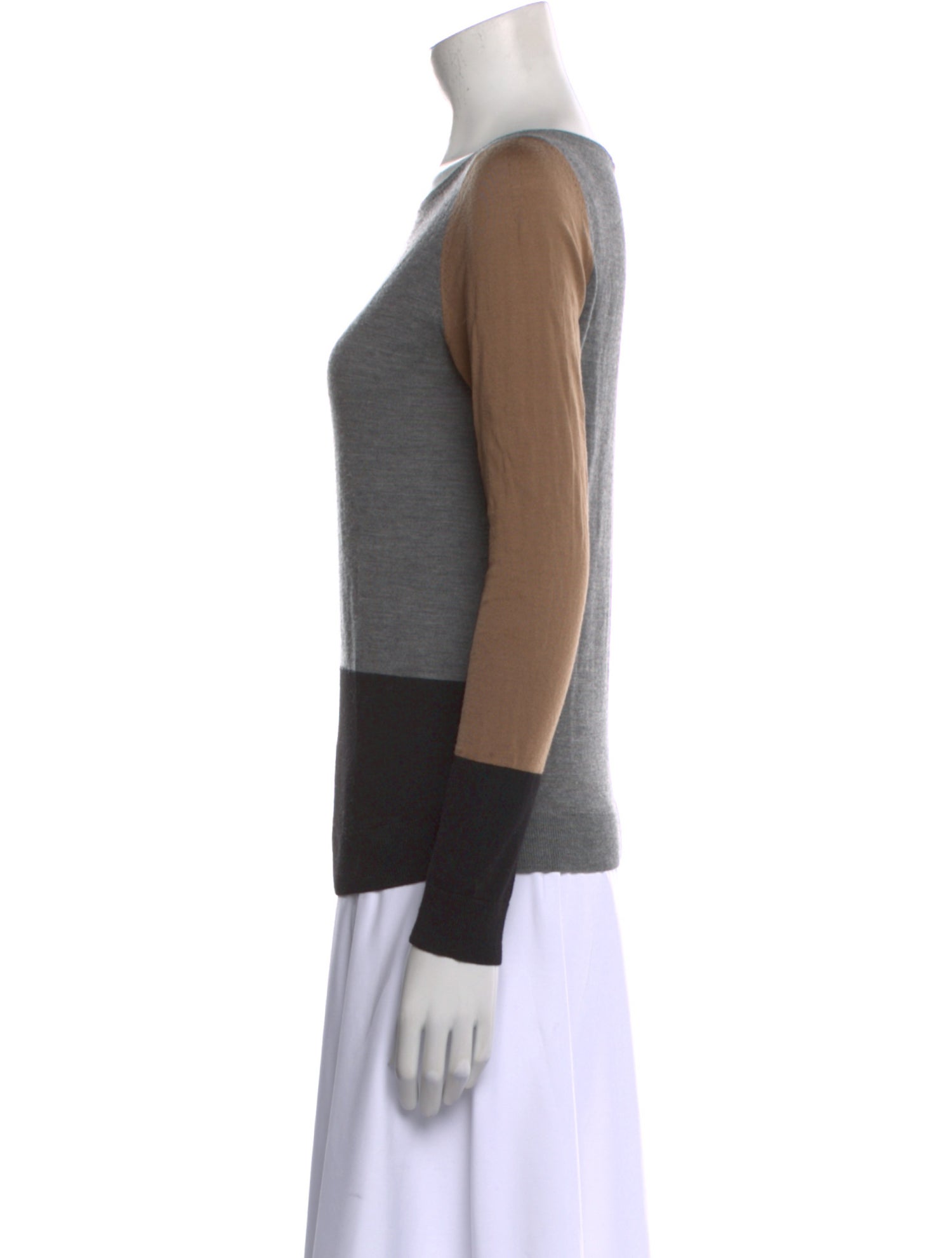 Akris Punto Wool Colorblock Pattern Sweater