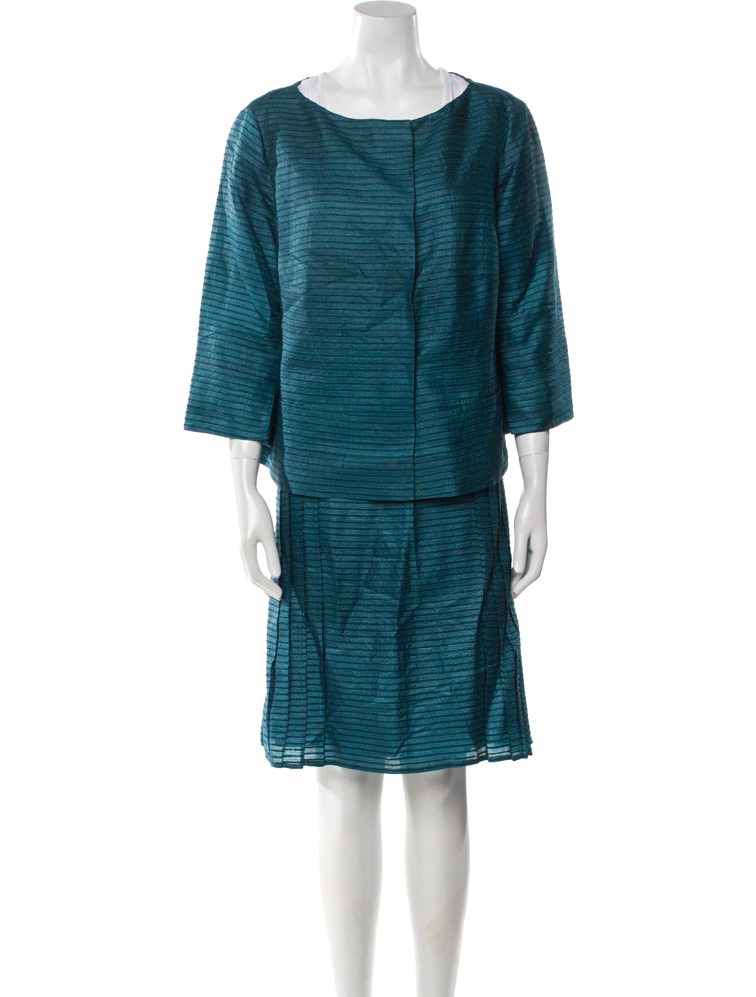 Akris Punto Silk Skirt Suit