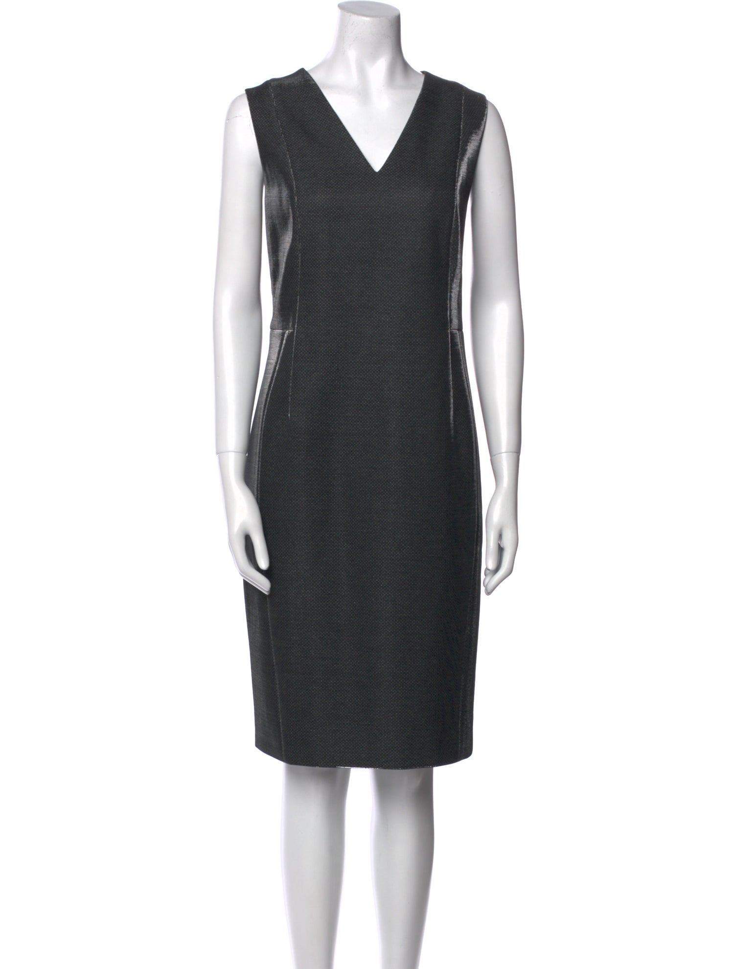 Akris Punto V-Neck Knee-Length Dress