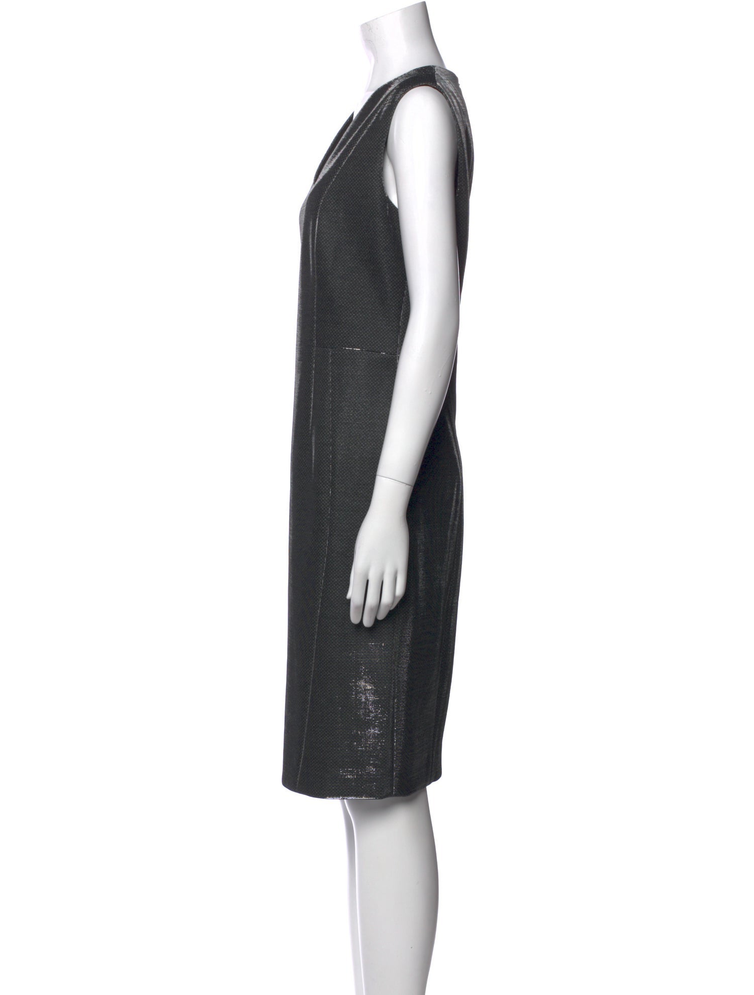 Akris Punto V-Neck Knee-Length Dress