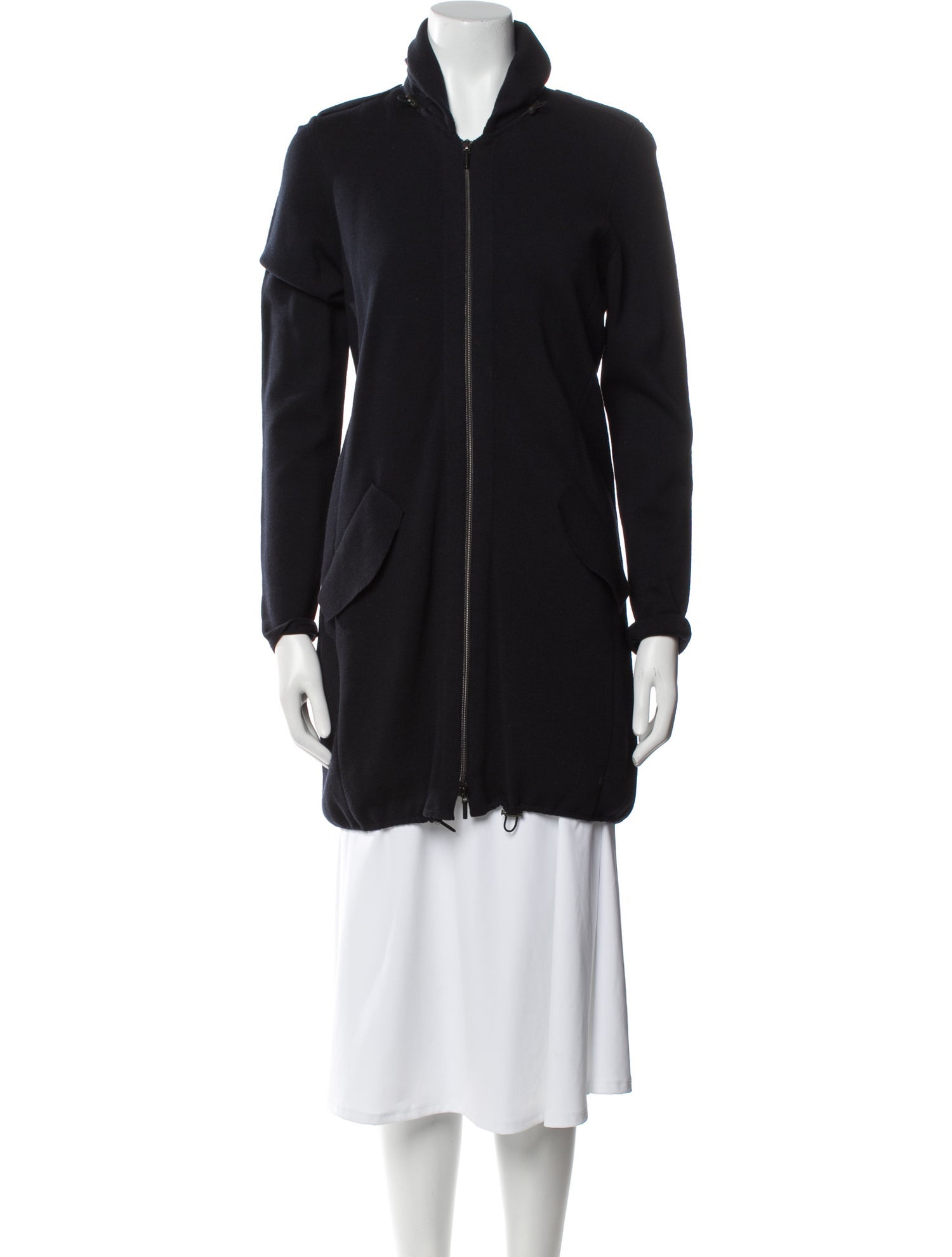 Akris Punto Wool Faux Fur Coat
