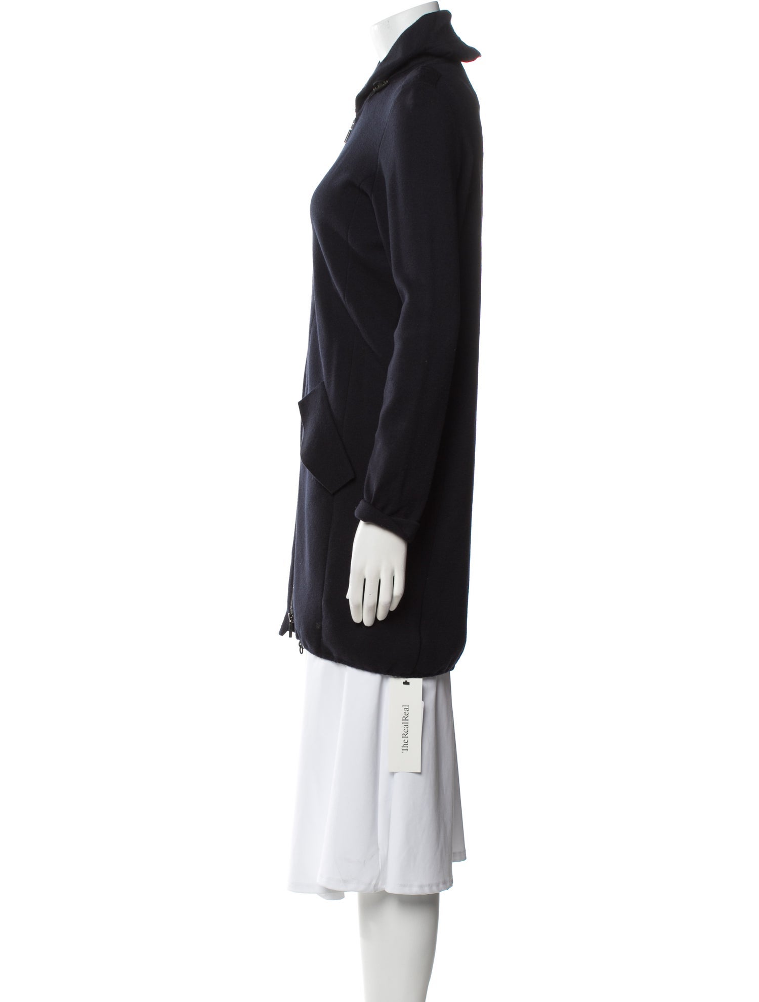 Akris Punto Wool Faux Fur Coat