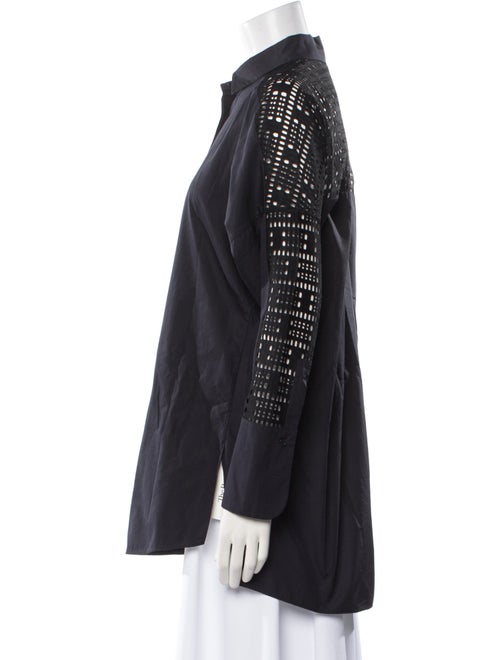 Akris Punto Long Sleeve Button-Up Top