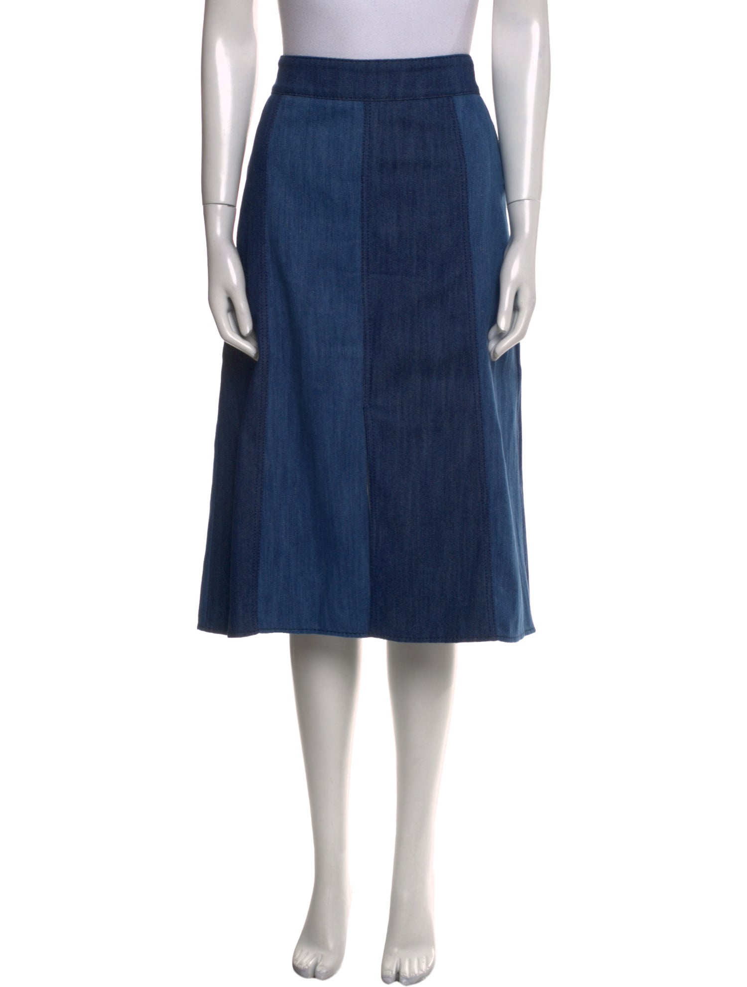 Akris Punto Raw-Edge Trim Knee-Length Skirt