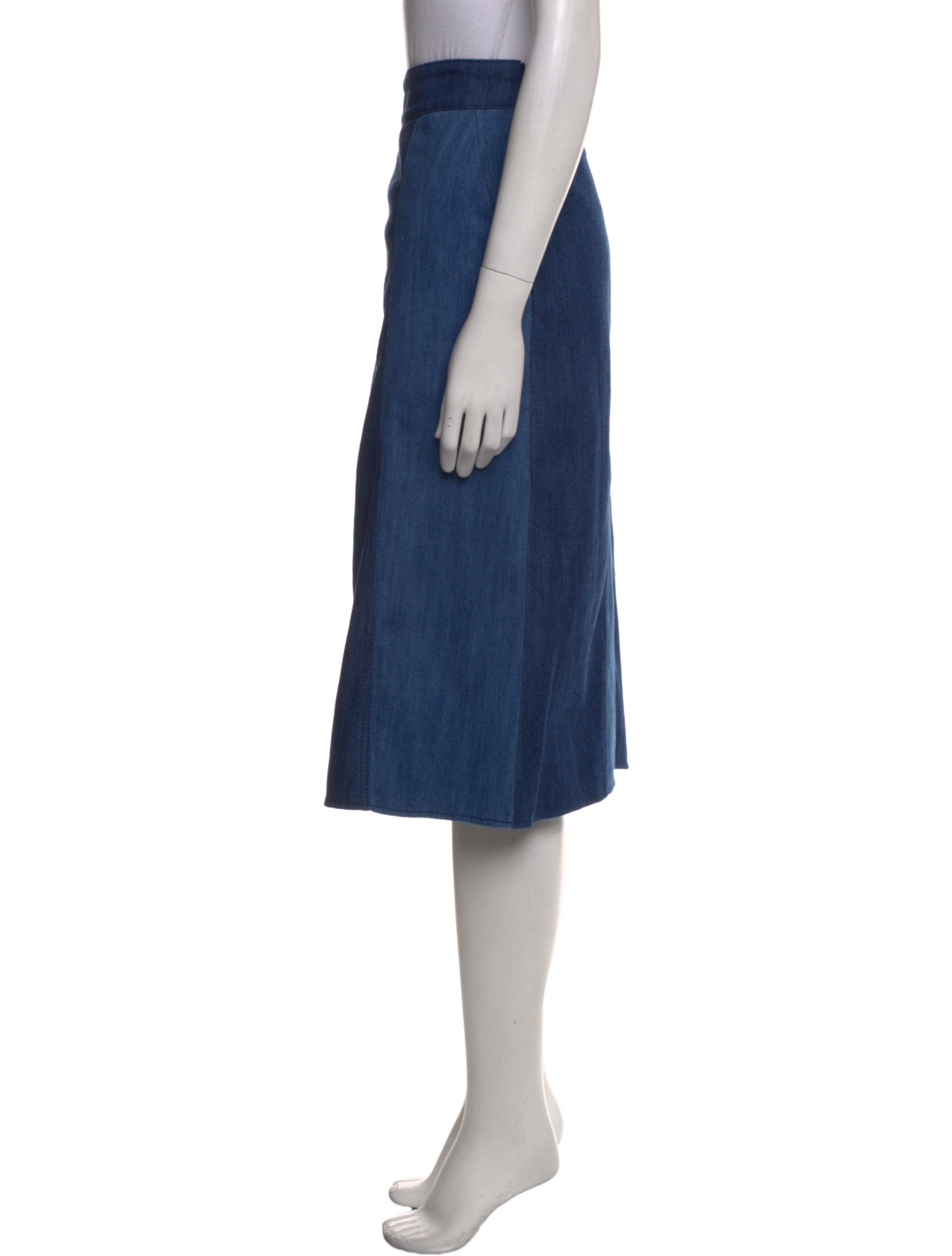 Akris Punto Raw-Edge Trim Knee-Length Skirt