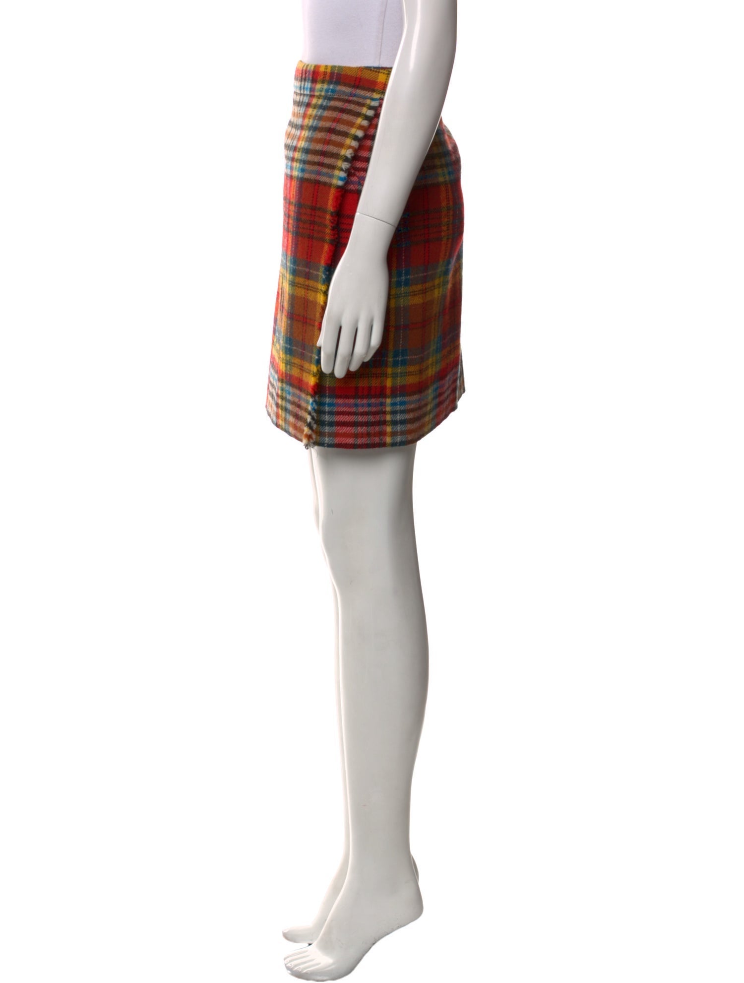 Akris Punto Plaid Print Mini Skirt