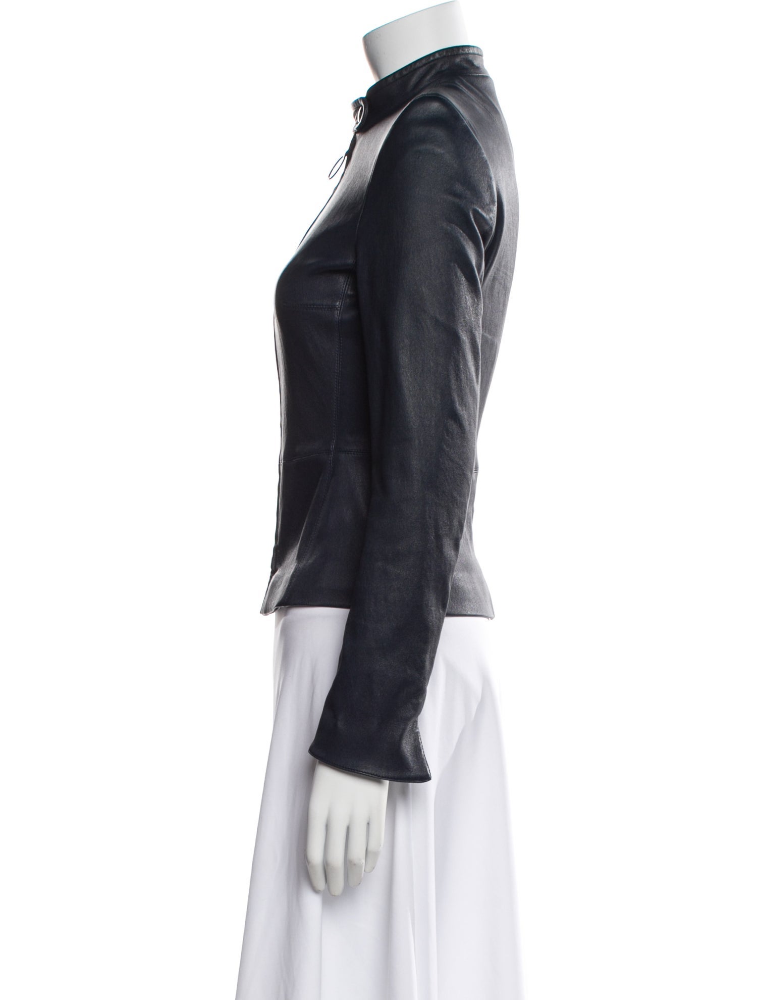 Akris Punto Leather Biker Jacket