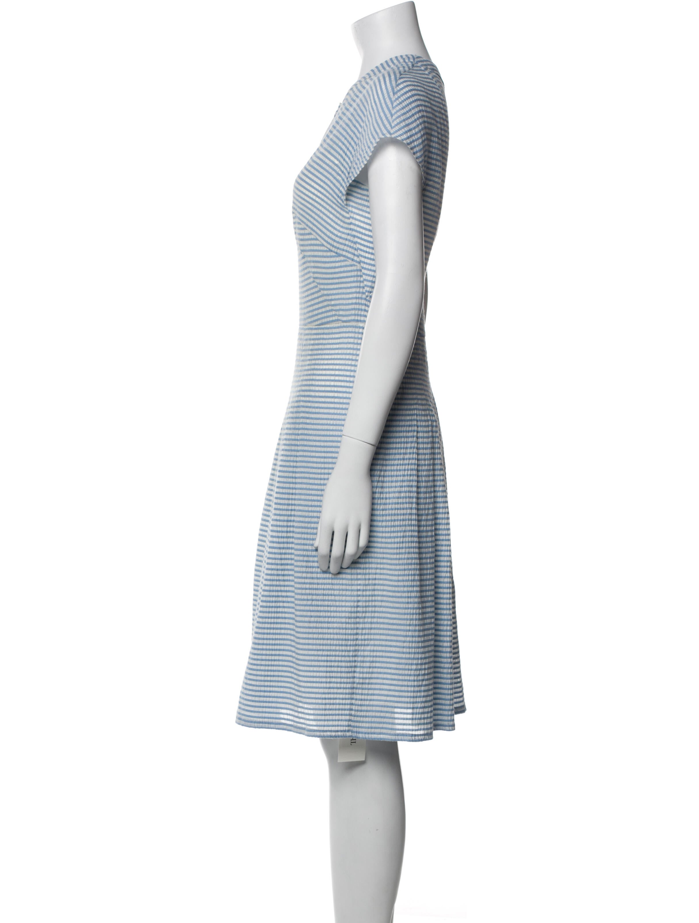 Akris Punto Striped Midi Length Dress