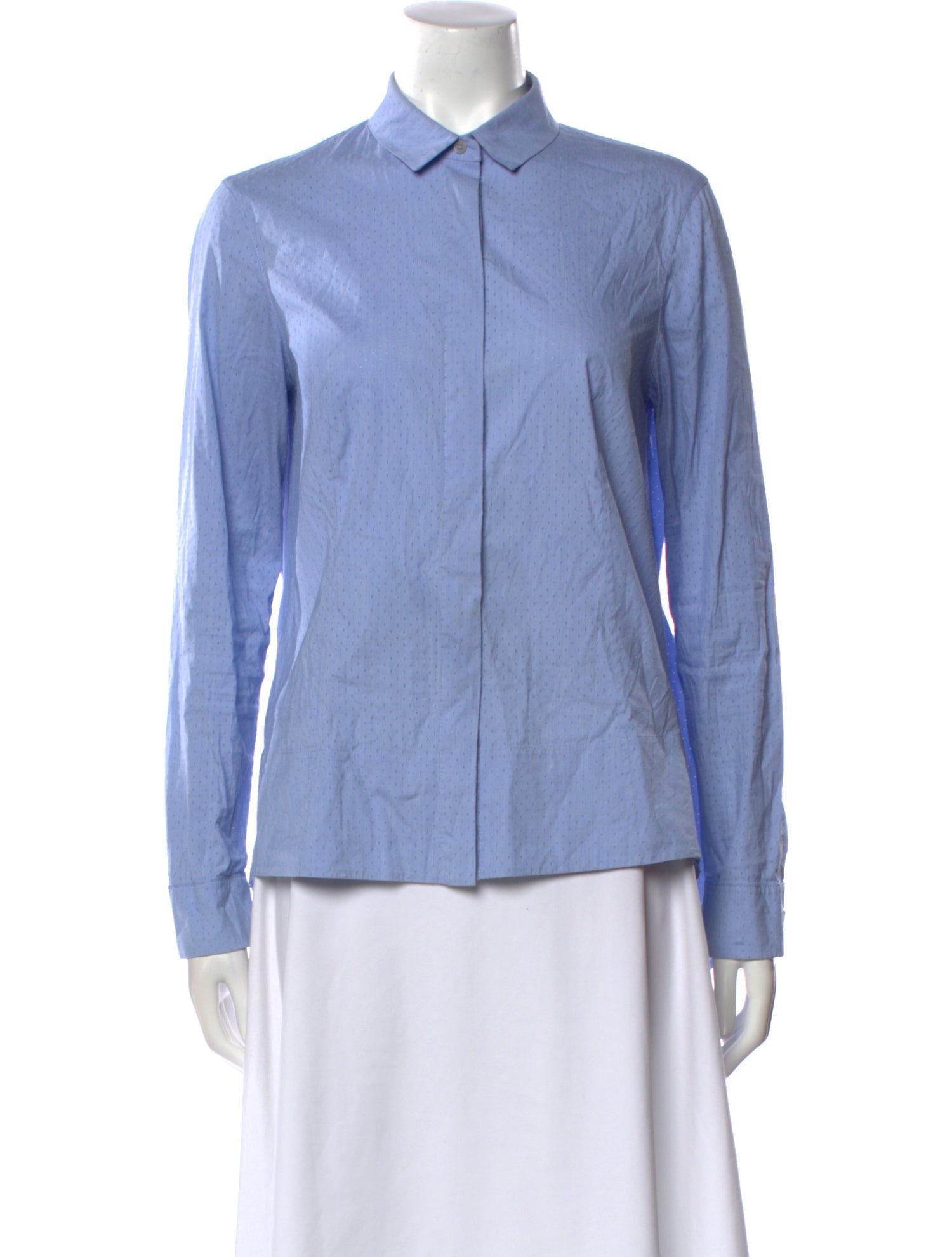 Akris Punto Long Sleeve Button-Up Top