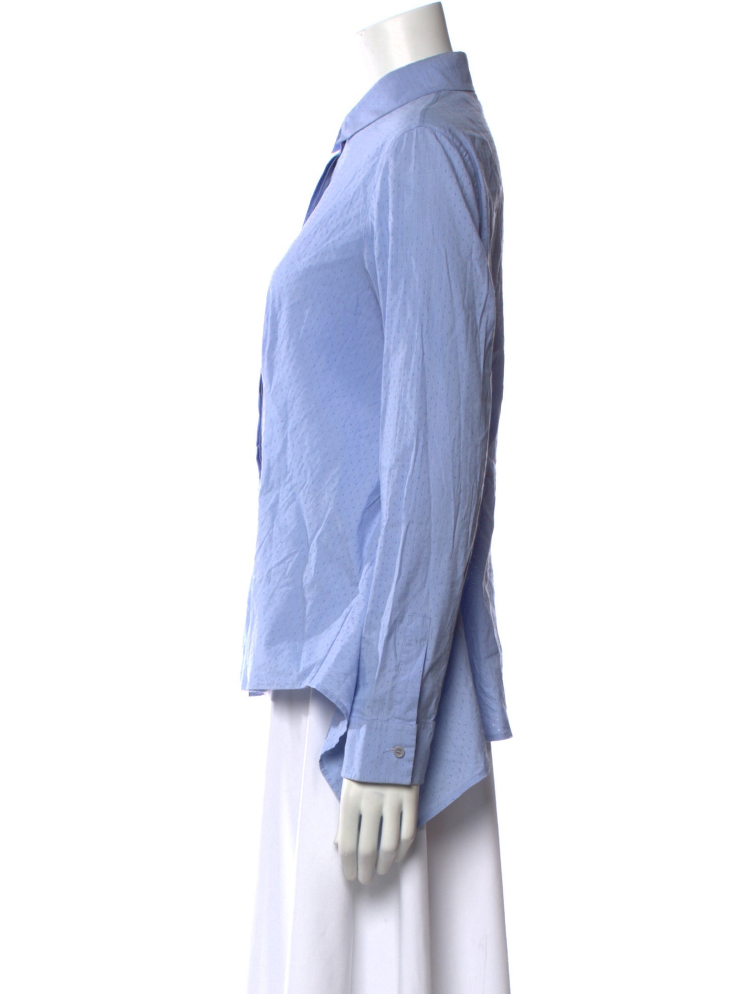 Akris Punto Long Sleeve Button-Up Top