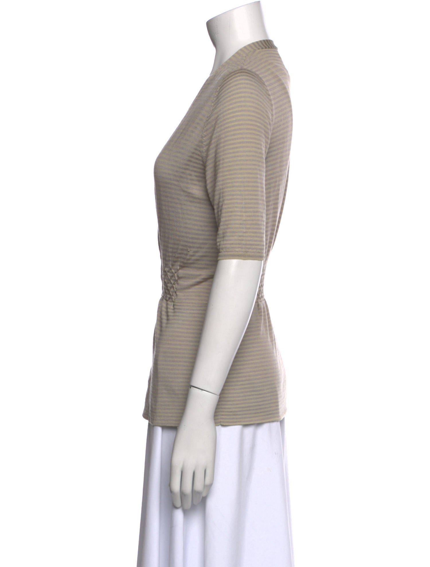 Akris Punto V-Neck Three-Quarter Sleeve Top