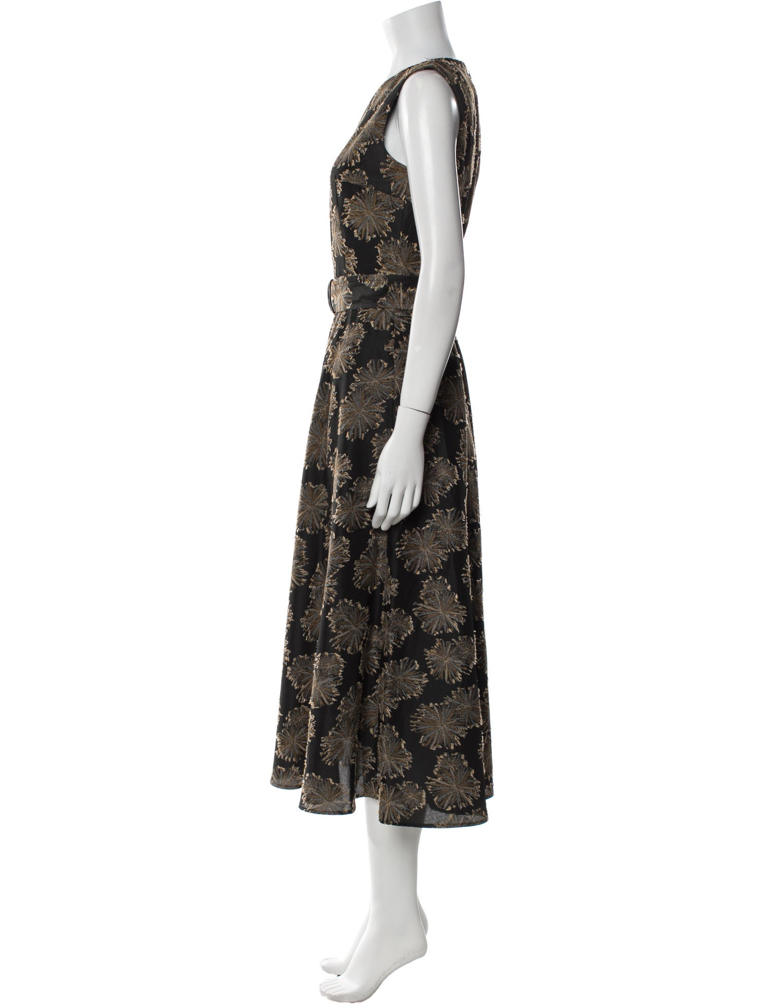 Akris Punto Floral Print Long Dress