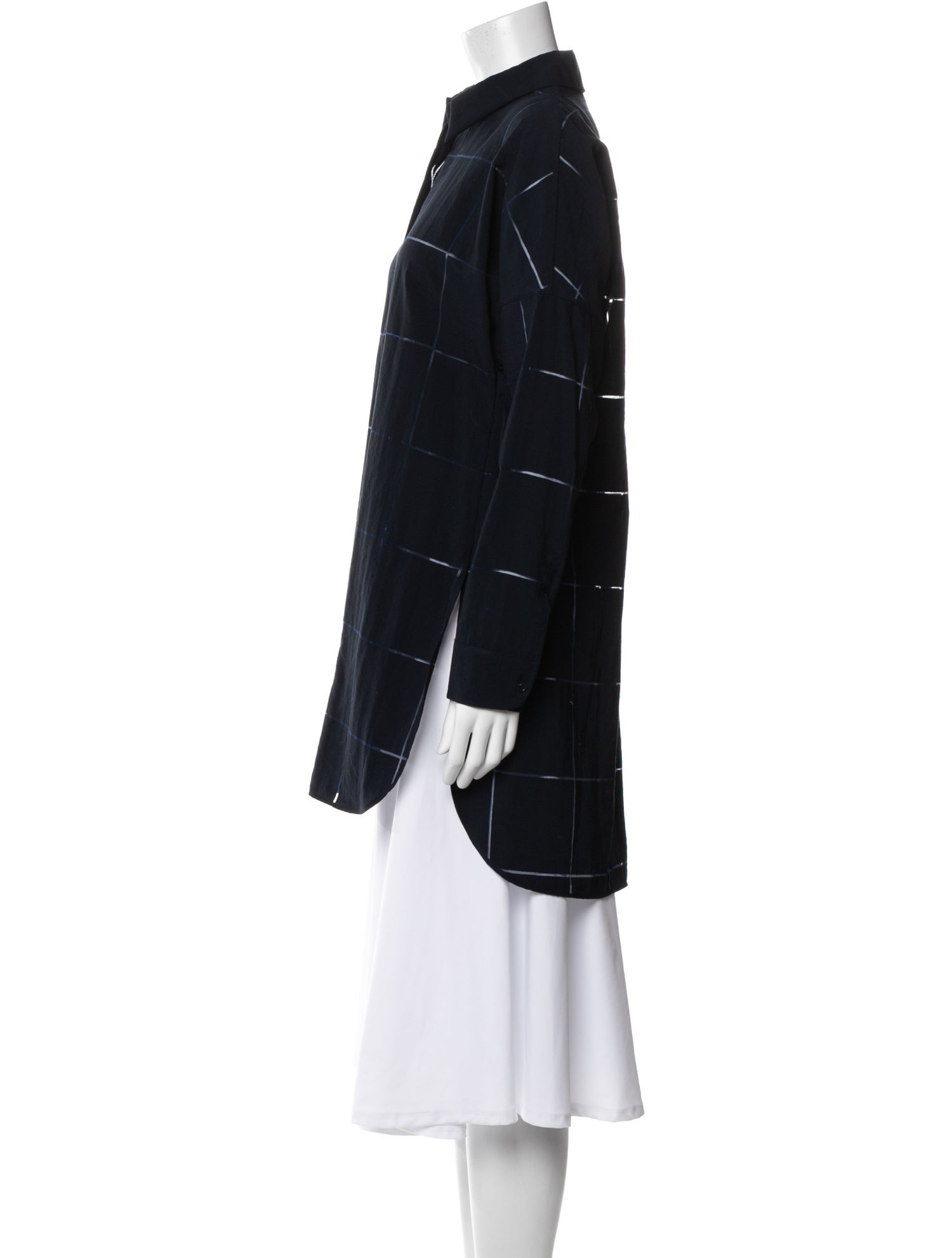 Akris Punto Long Sleeve Button-Up Top