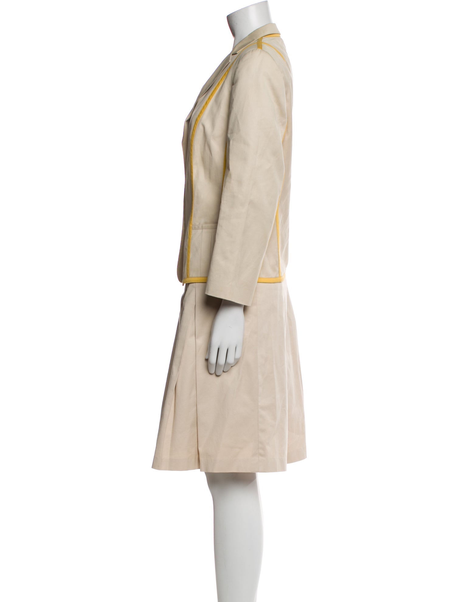 Akris Punto Grosgrain Trim Skirt Set