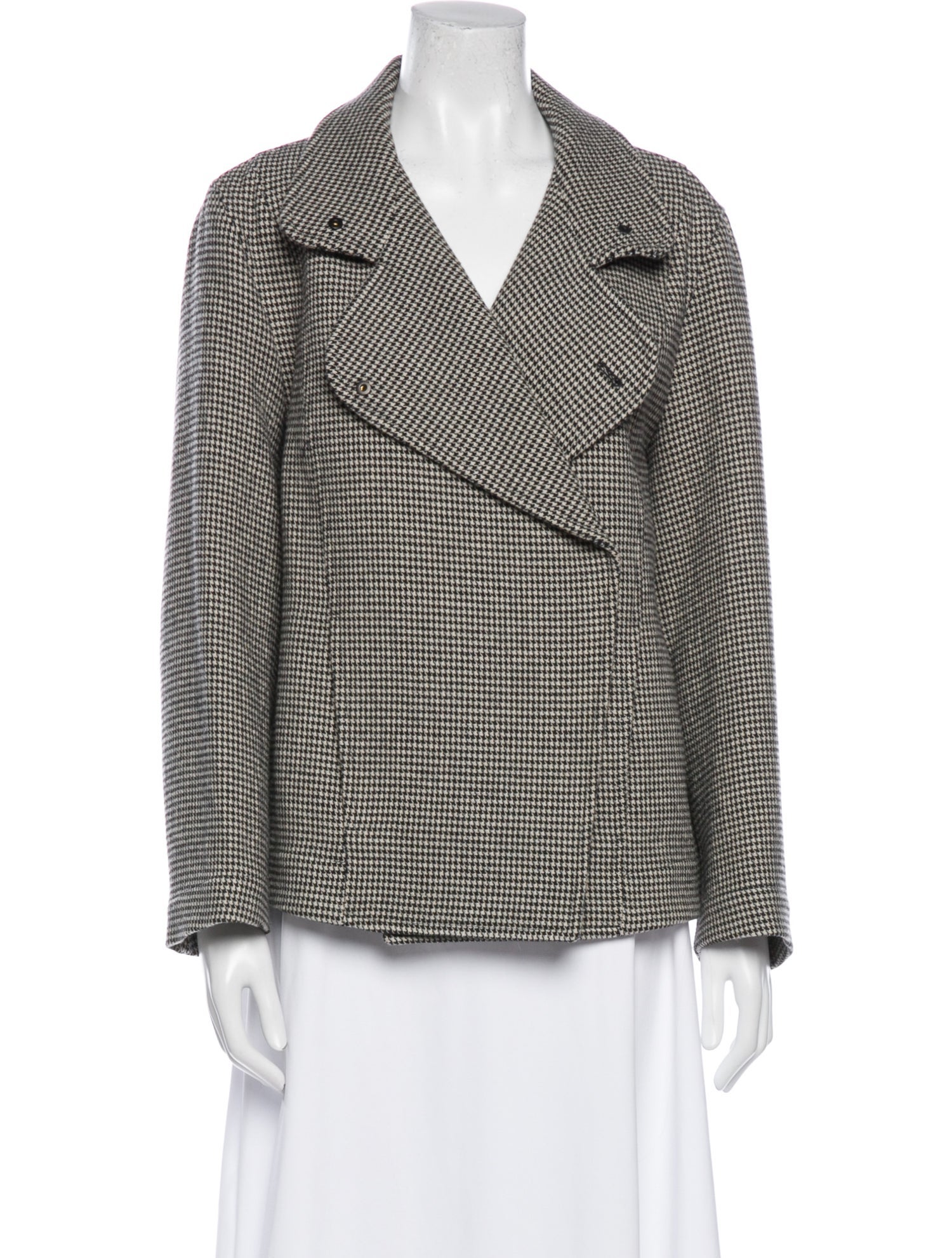 Akris Punto Houndstooth Print Blazer