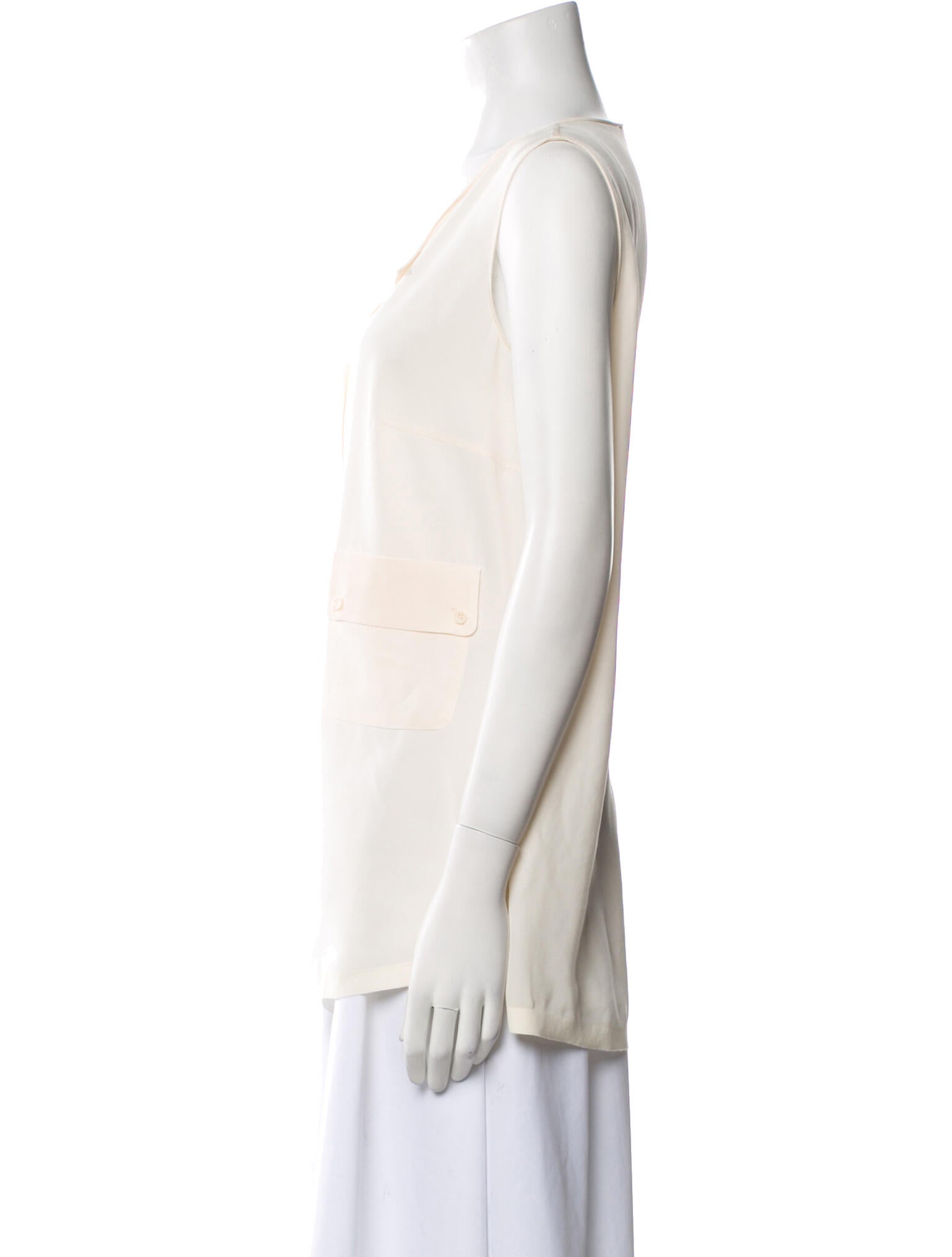 Akris Punto Silk V-Neck Blouse