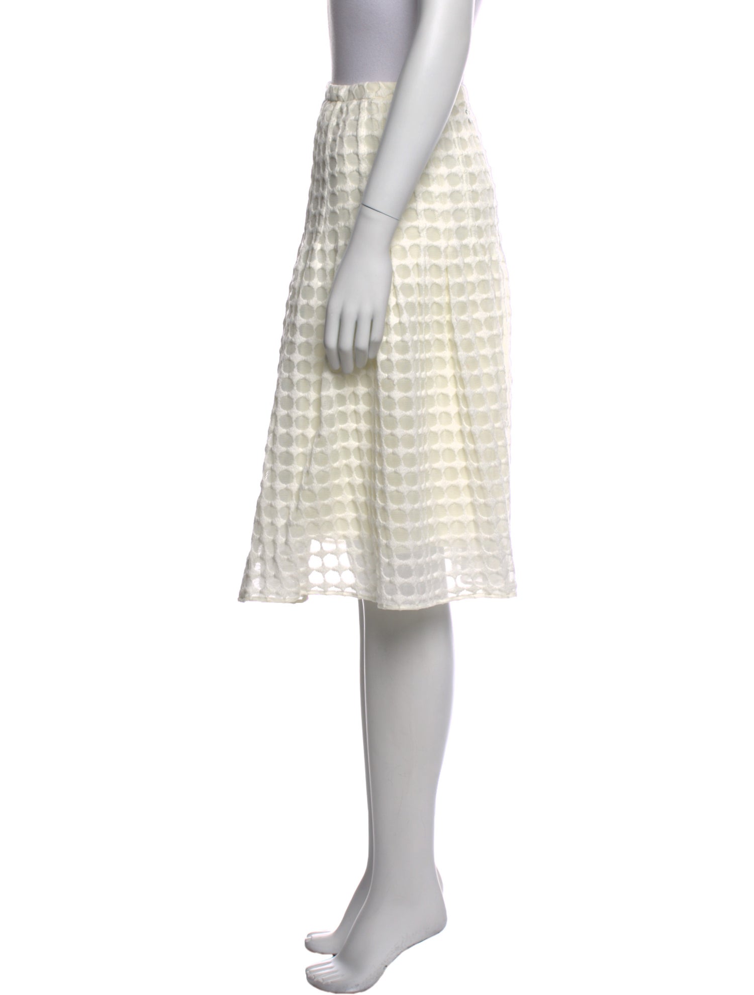 Akris Punto Polka Dot Print Knee-Length Skirt w/ Tags