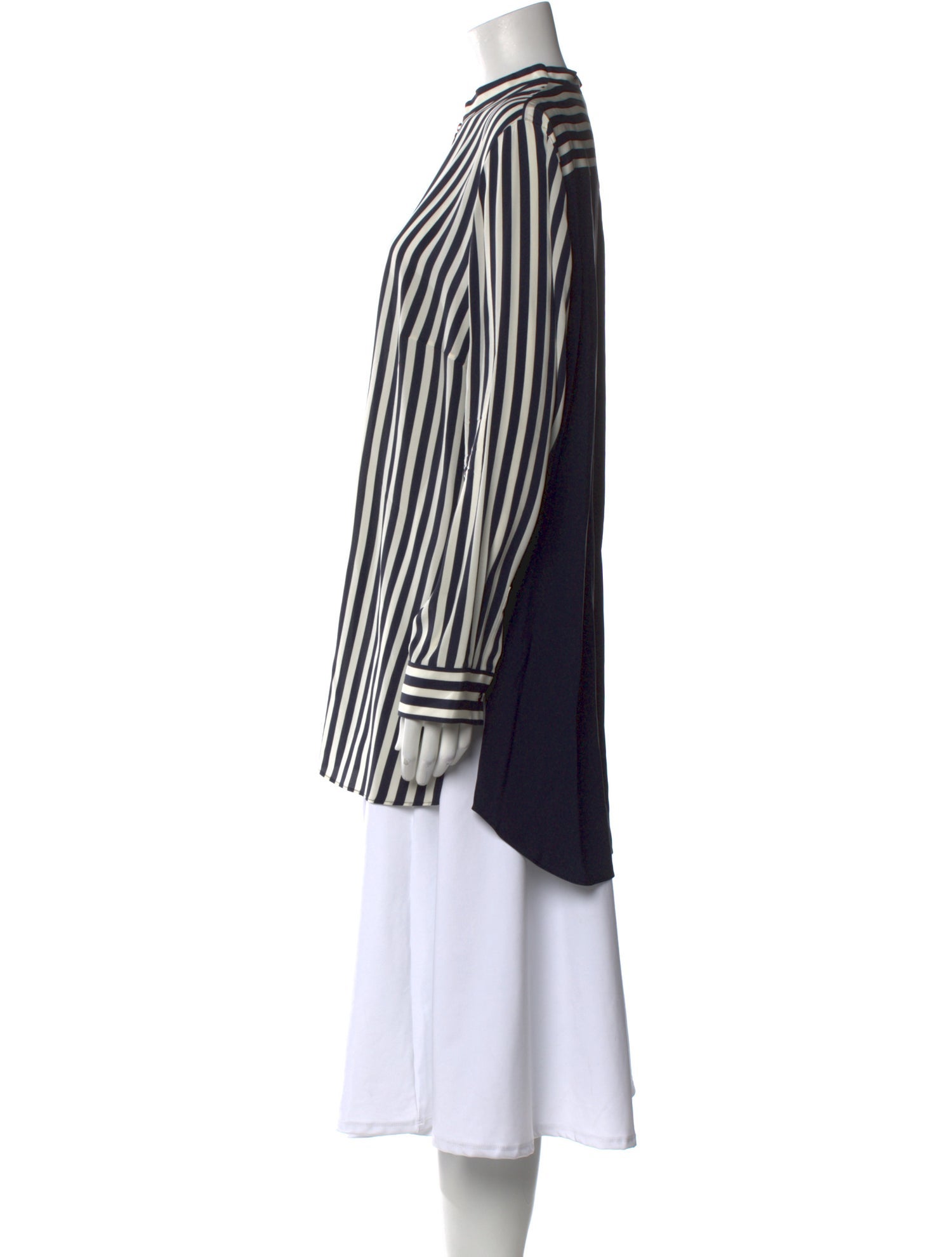 Akris Punto Silk Striped Tunic