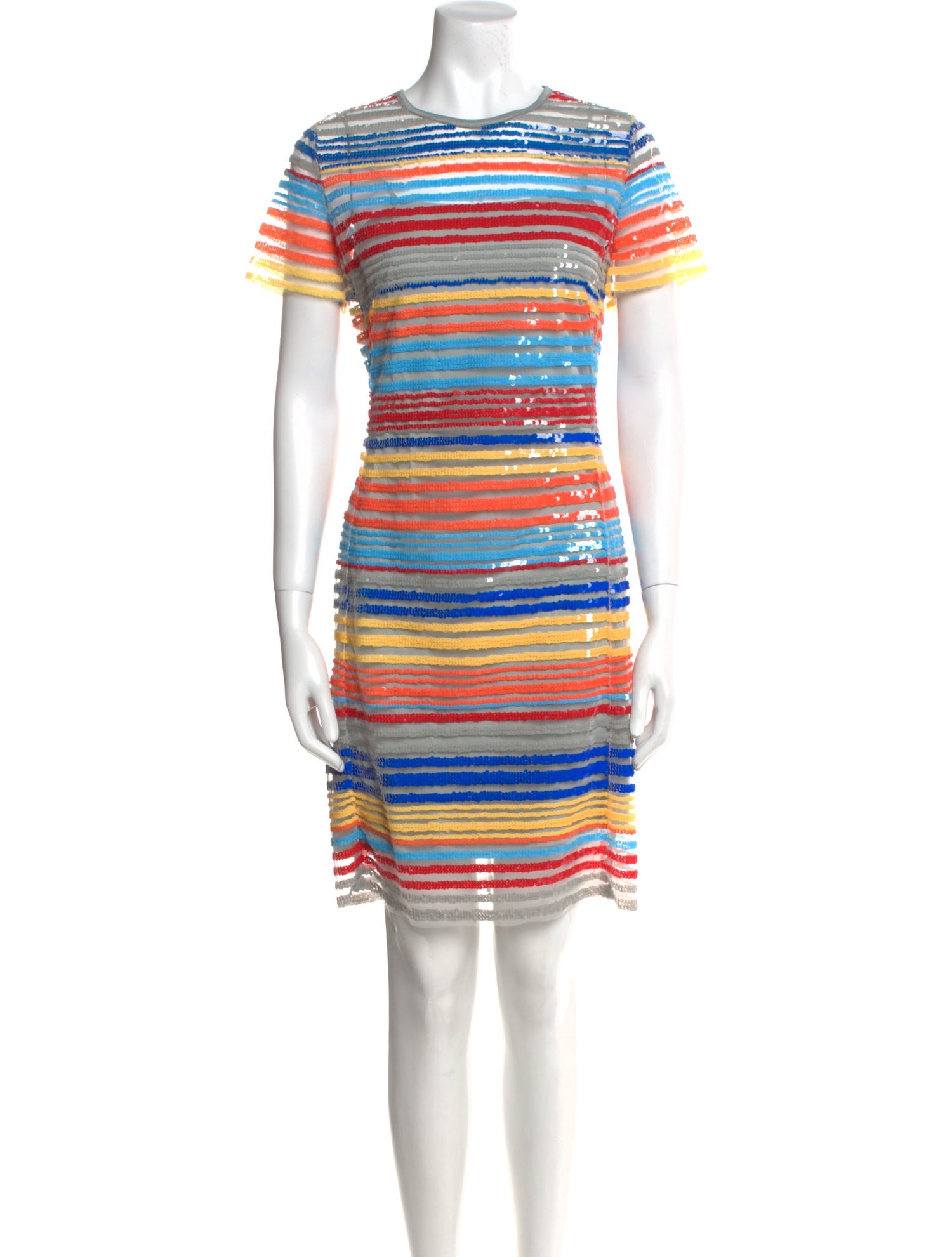 Akris Punto Striped Knee-Length Dress