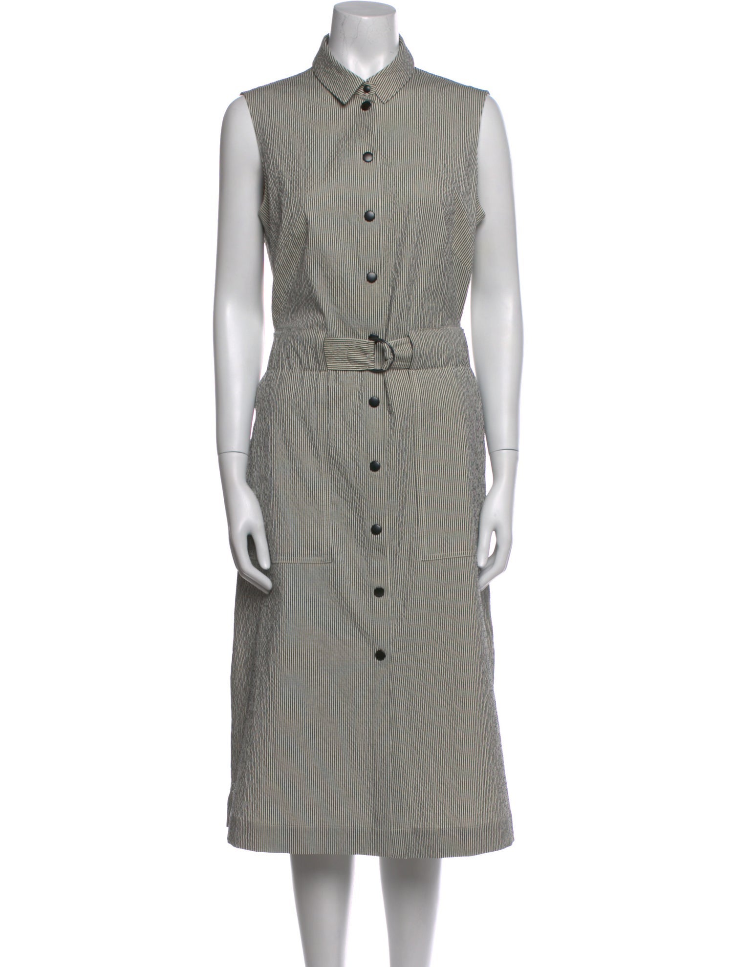 Akris Punto Striped Midi Length Dress