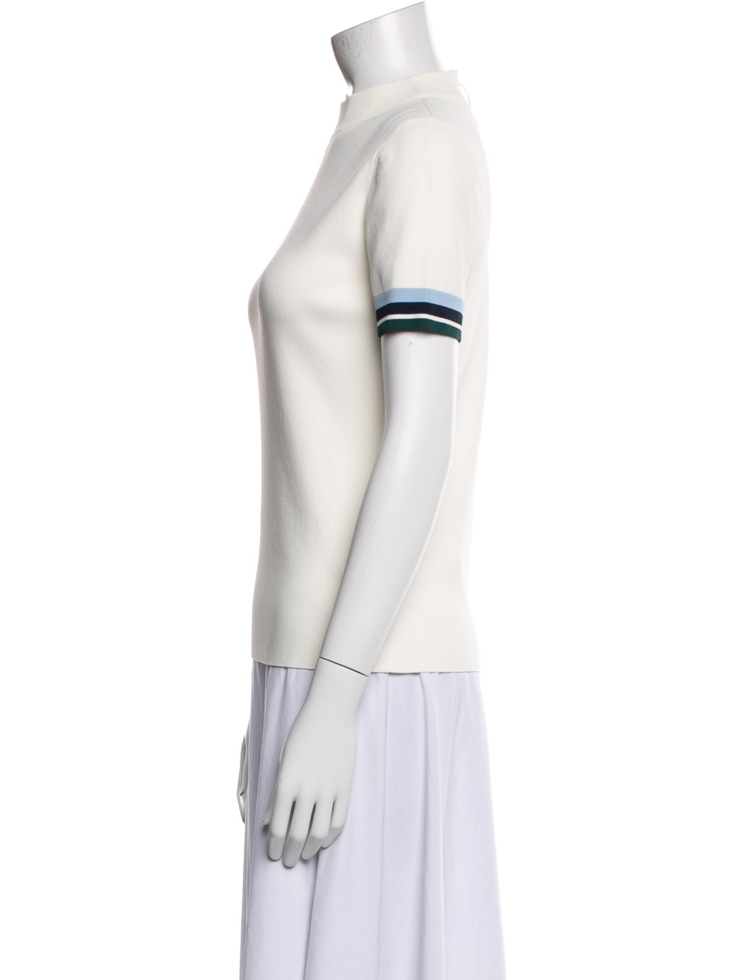 Akris Punto Mock Neck Short Sleeve T-Shirt