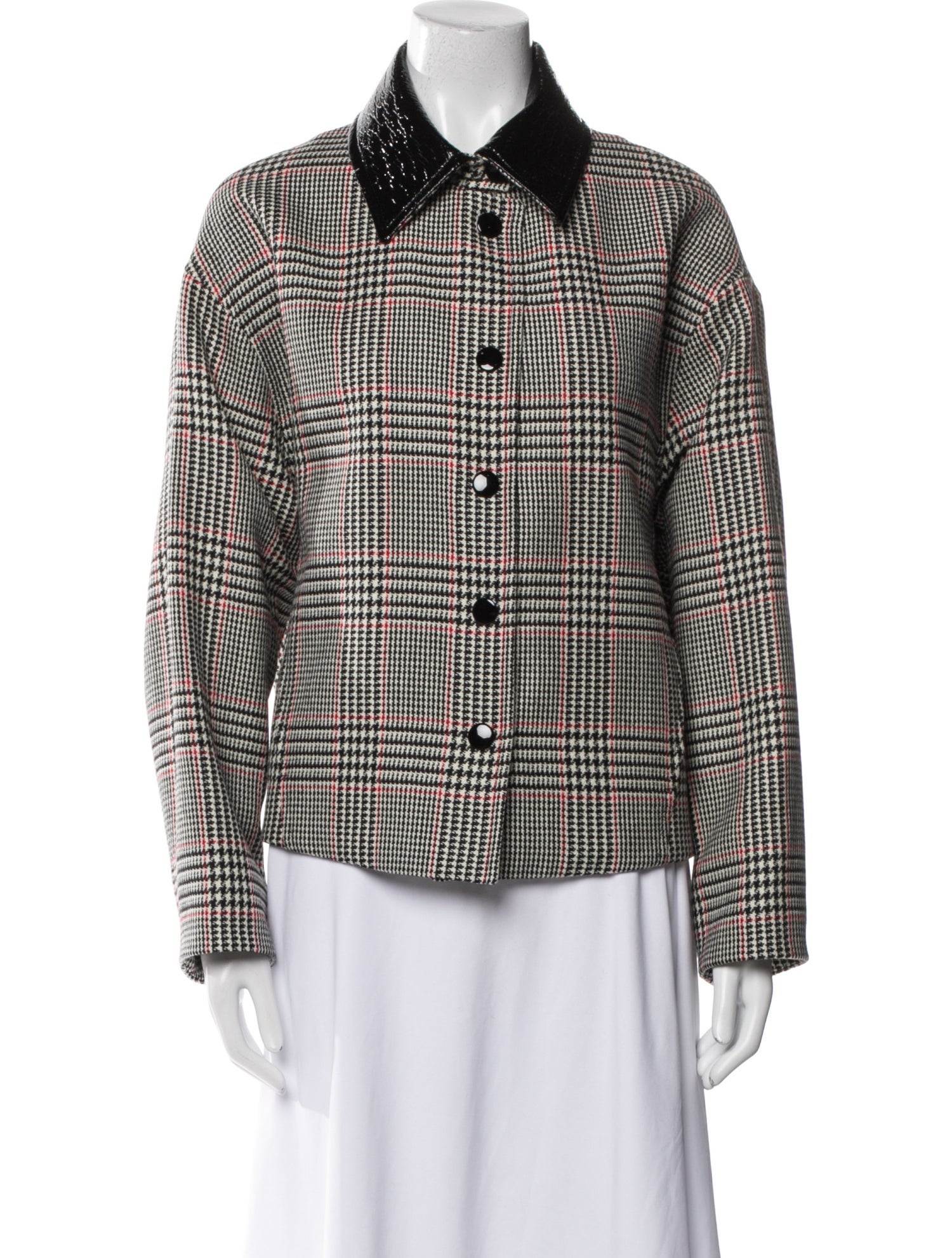 Akris Punto Virgin Wool Plaid Print Evening Jacket w/ Tags