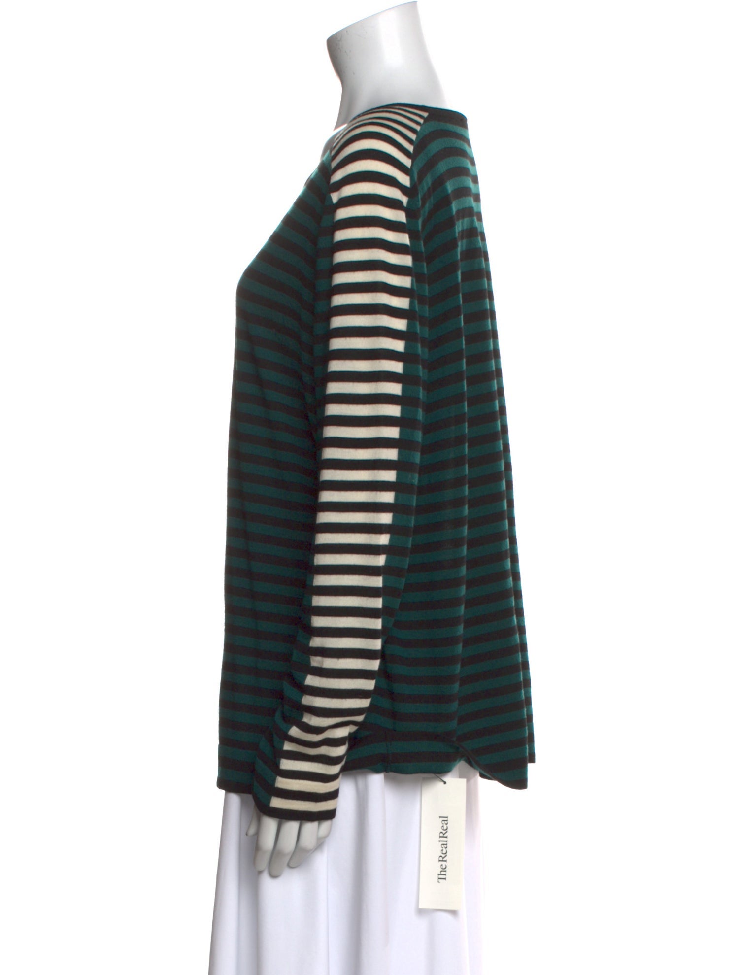 Akris Punto Striped Scoop Neck Top