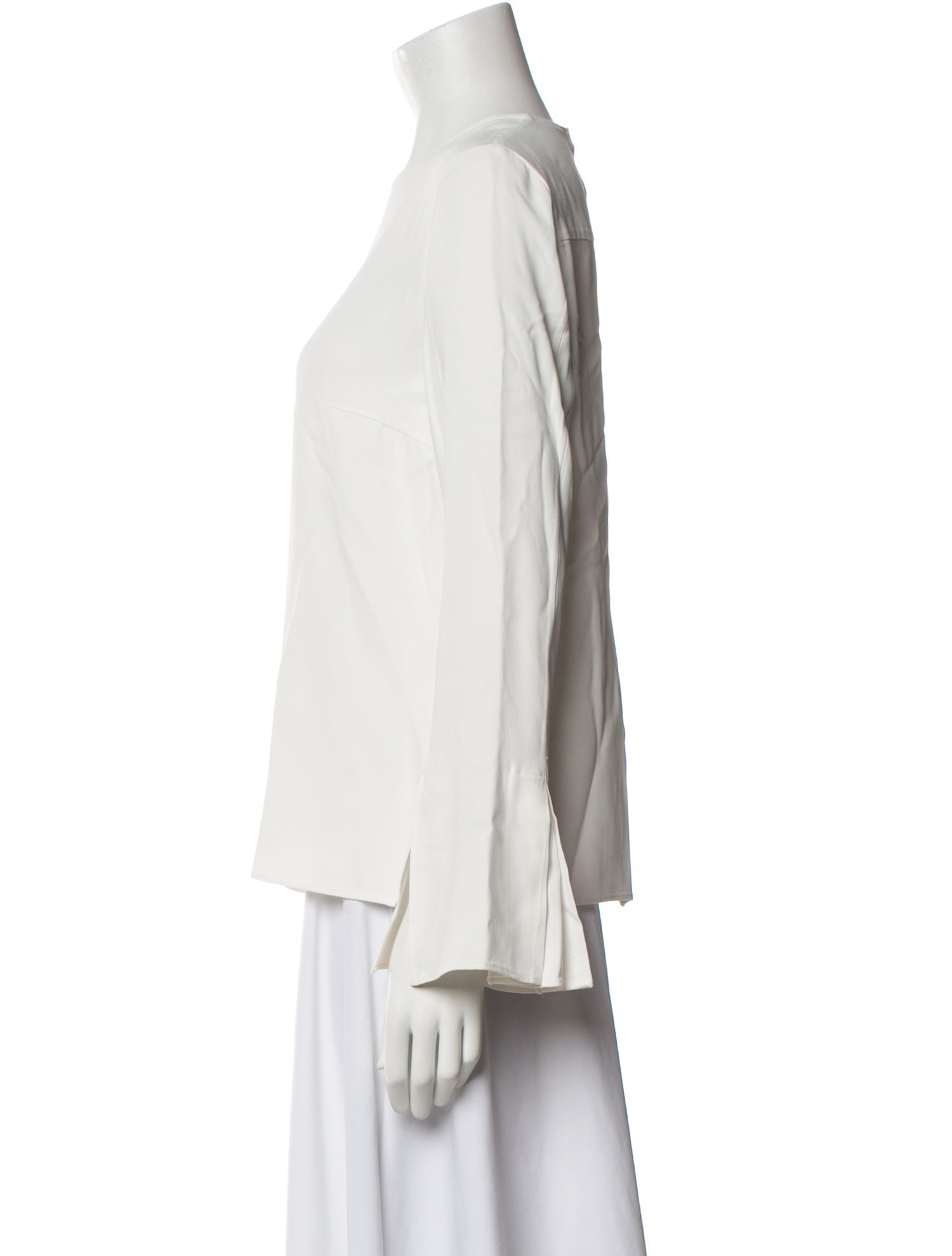 Akris Punto Crew Neck Long Sleeve Blouse