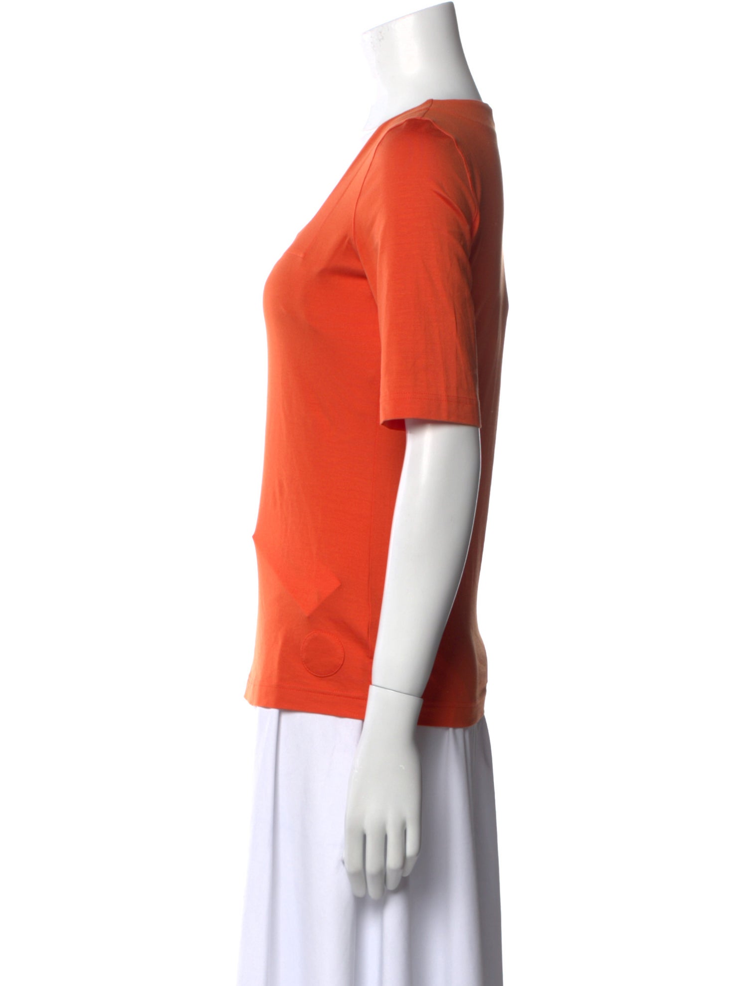 Akris Punto Square Neckline Short Sleeve Top
