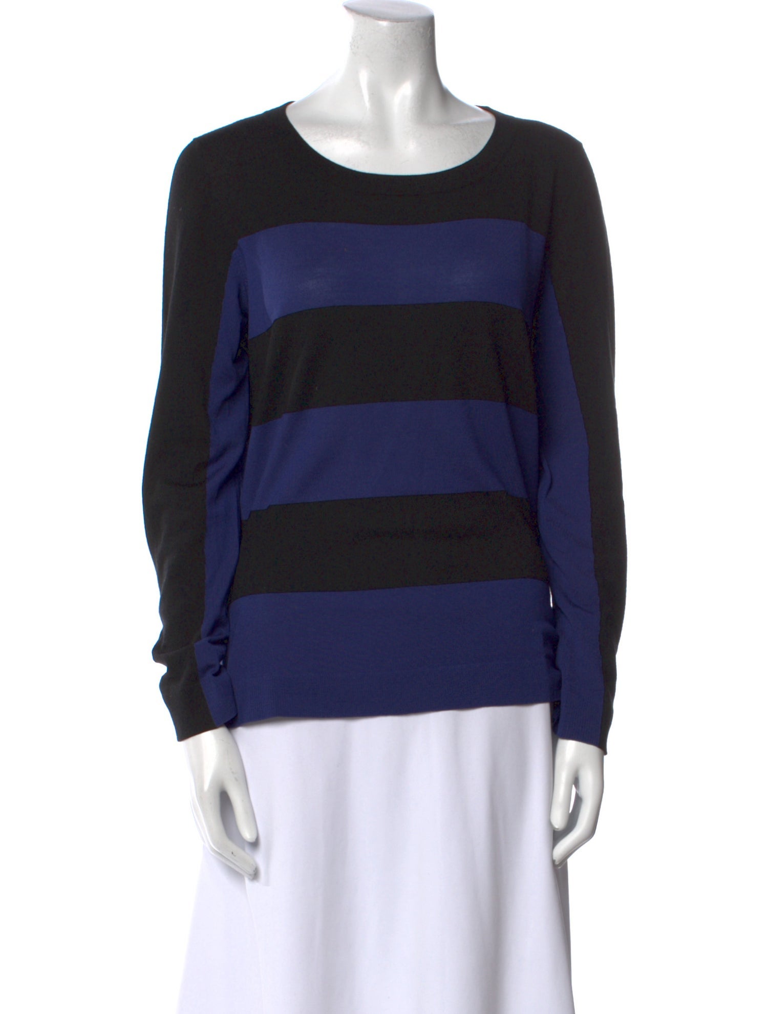 Akris Punto Striped Scoop Neck Sweater