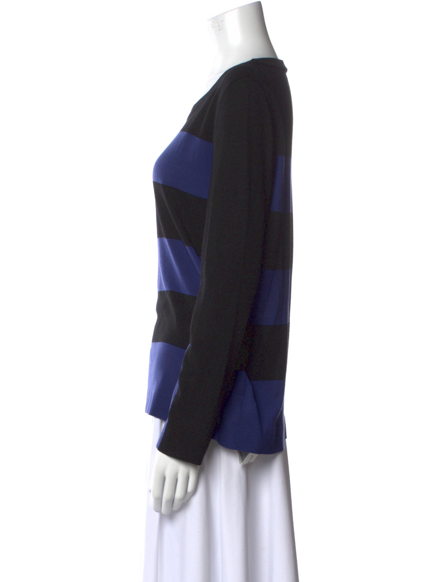 Akris Punto Striped Scoop Neck Sweater