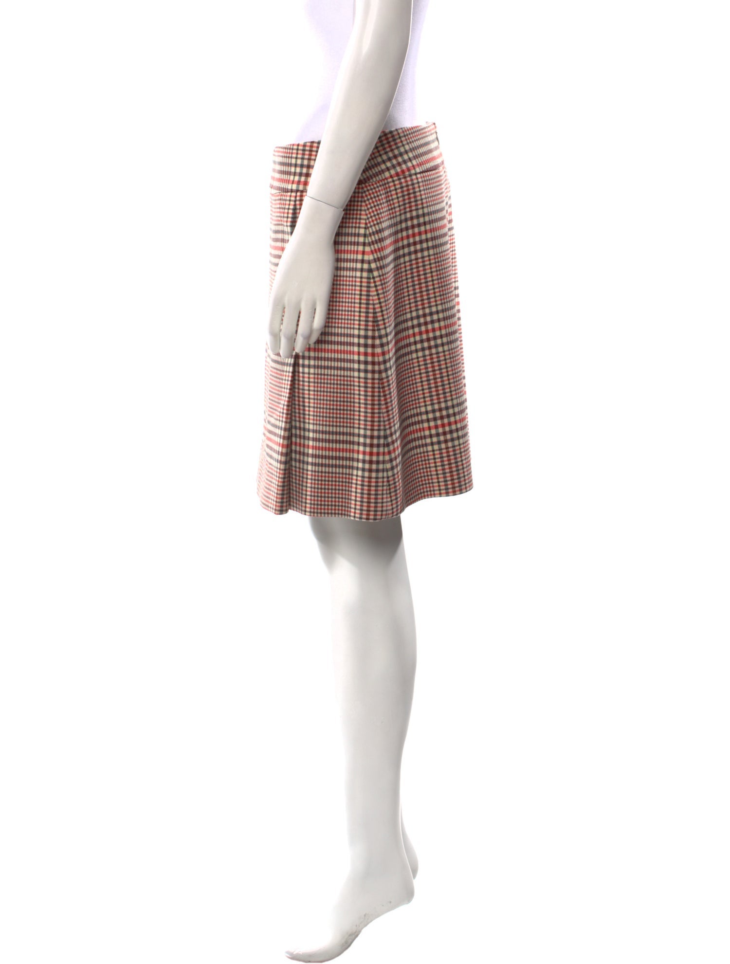 Akris Punto Plaid Print Mini Skirt