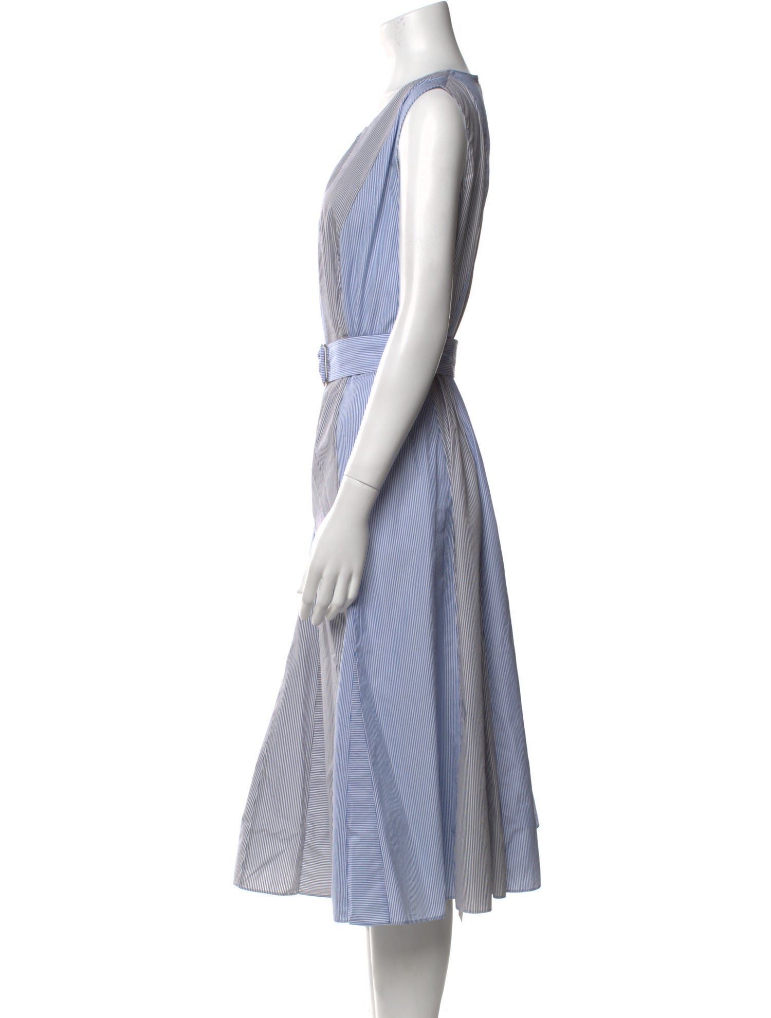 Akris Punto Striped Midi Length Dress