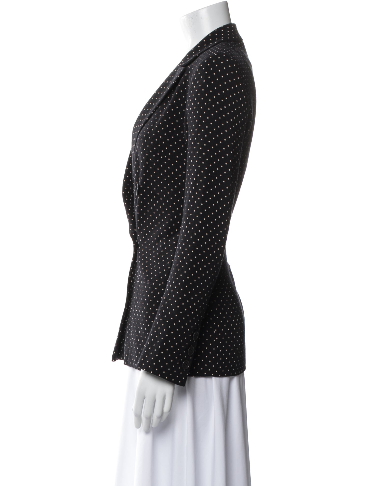 Akris Punto Wool Polka Dot Print Blazer