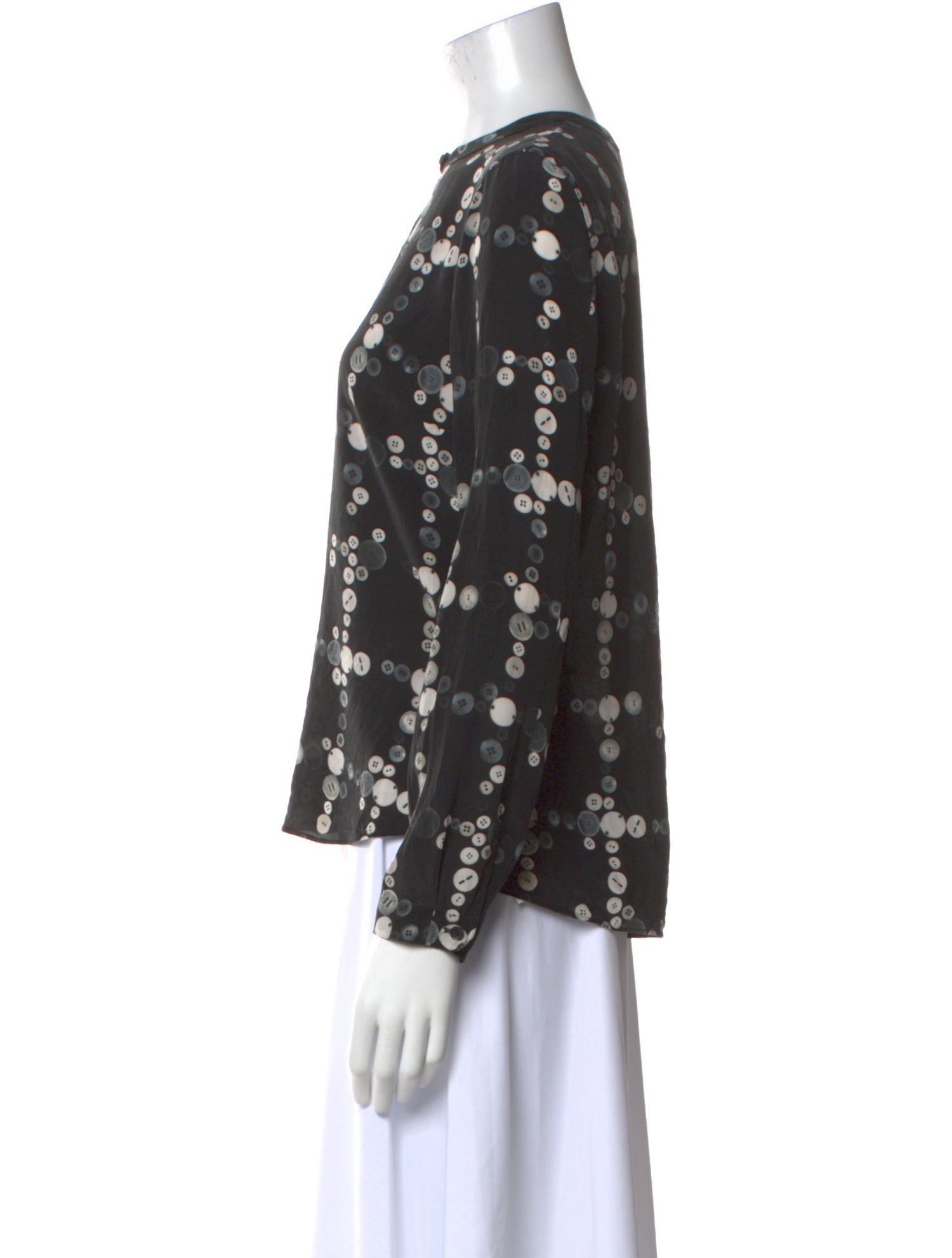 Akris Punto Silk Printed Blouse
