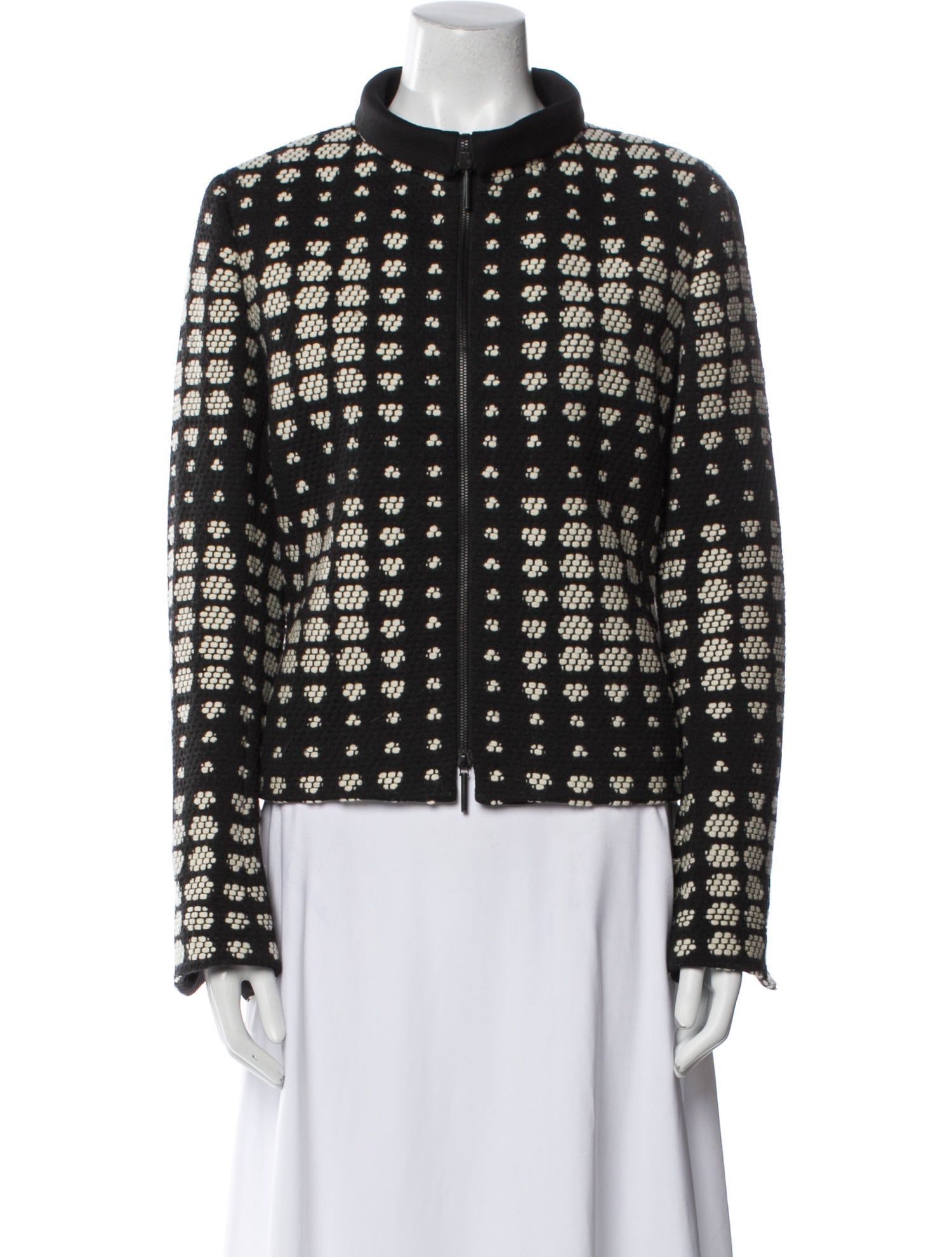 Akris Punto Wool Printed Evening Jacket