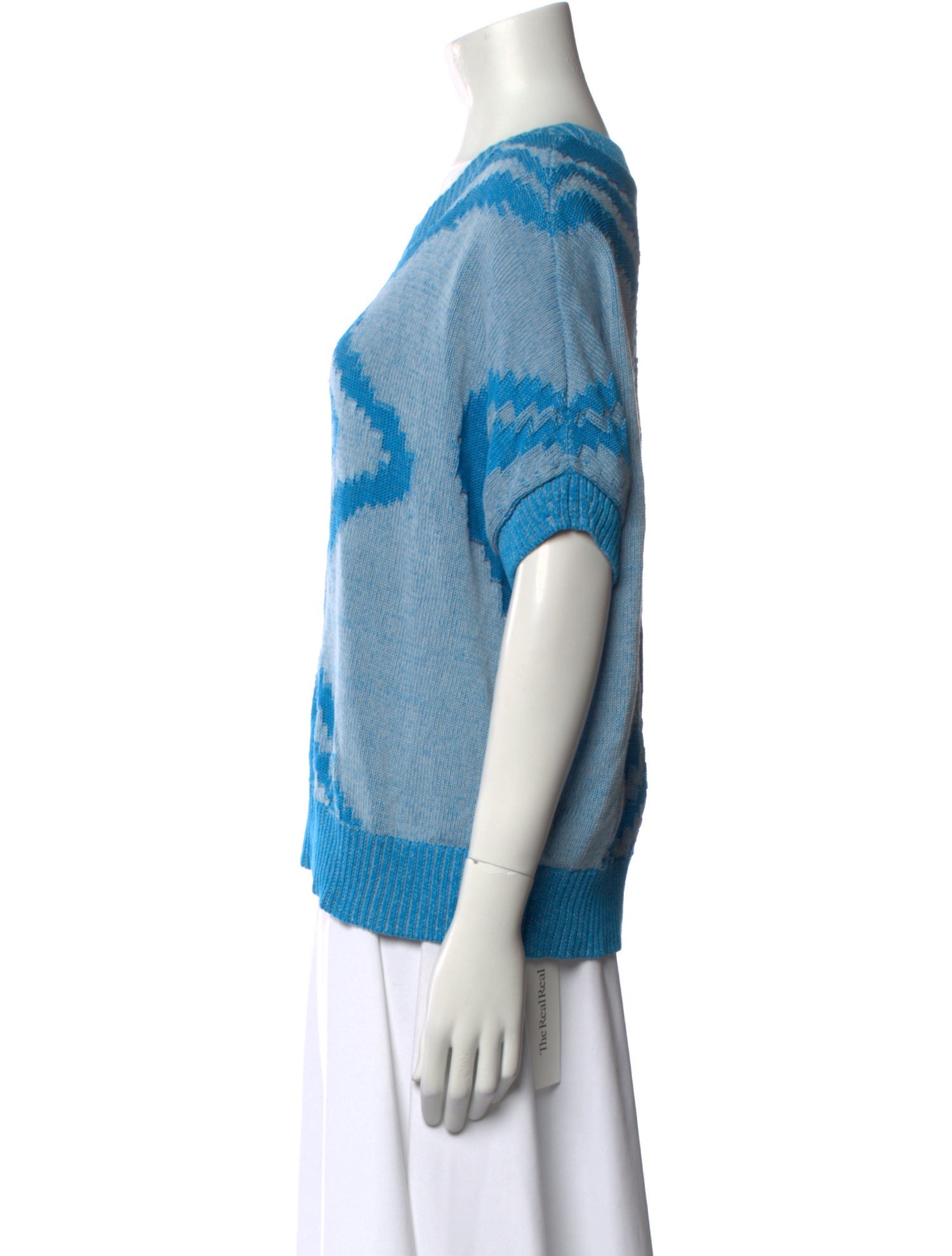 Akris Punto Printed Scoop Neck Sweater