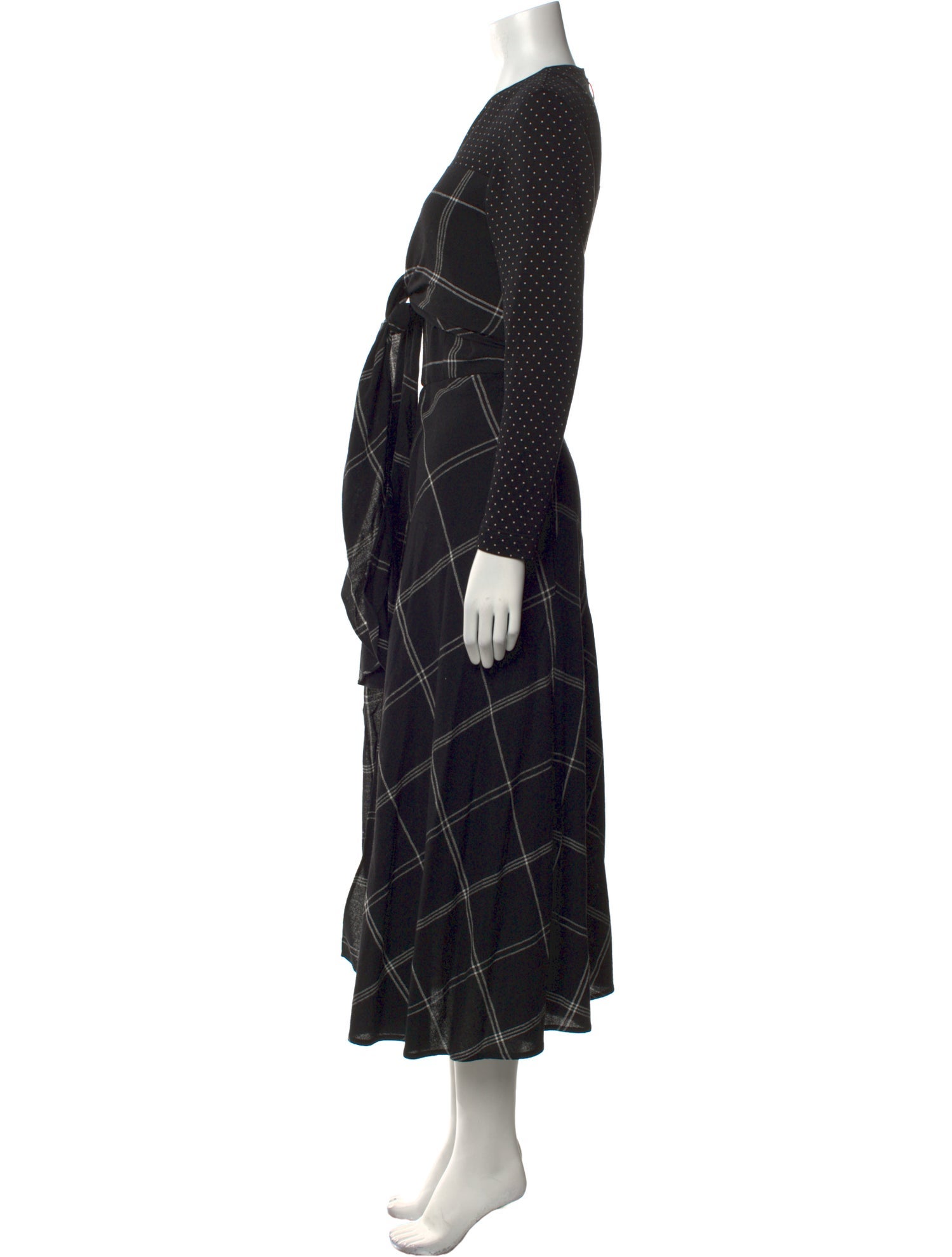 Akris Punto Plaid Print Long Dress