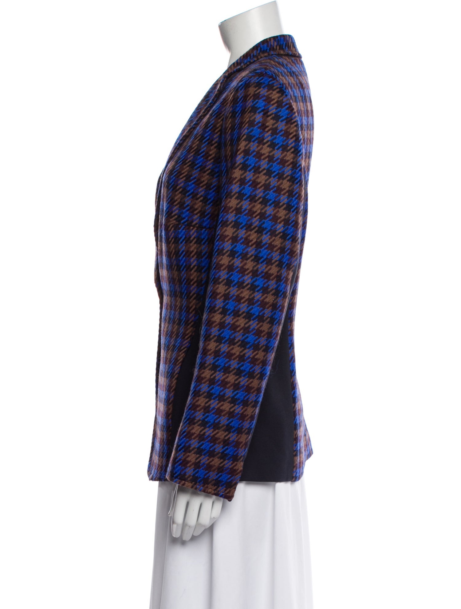 Akris Punto Wool Plaid Print Blazer