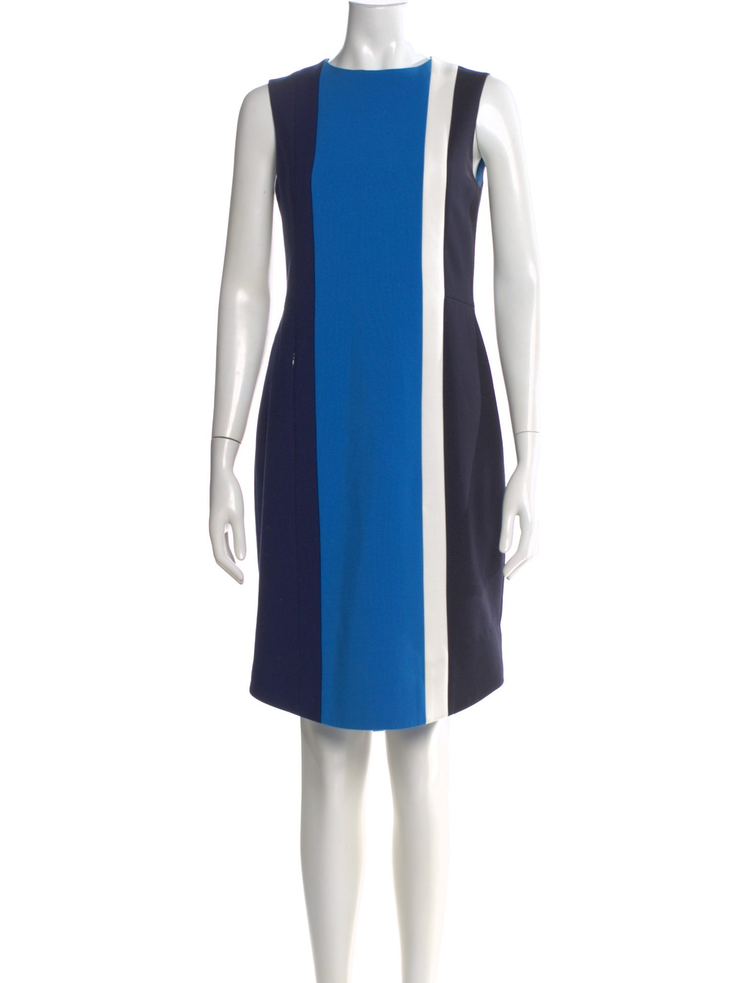 Akris Punto Colorblock Pattern Knee-Length Dress
