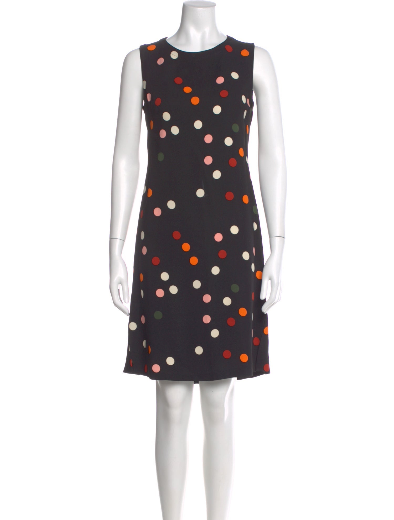 Akris Punto Polka Dot Print Knee-Length Dress