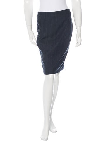 Akris Punto Denim Pencil Skirt