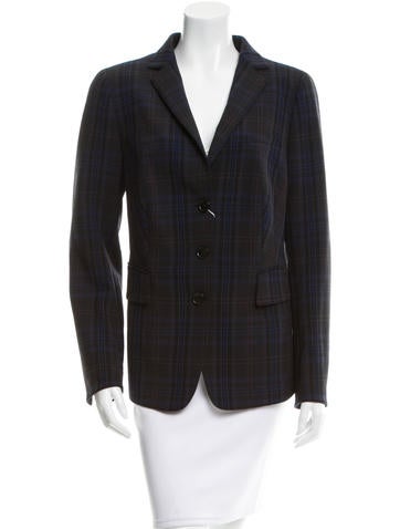 Akris Punto Plaid Button-Up Blazer w/ Tags