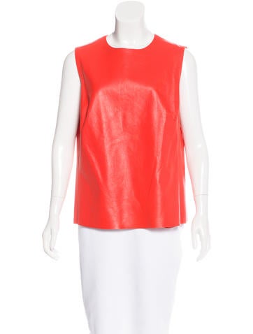 Akris Punto Silk & Leather Top