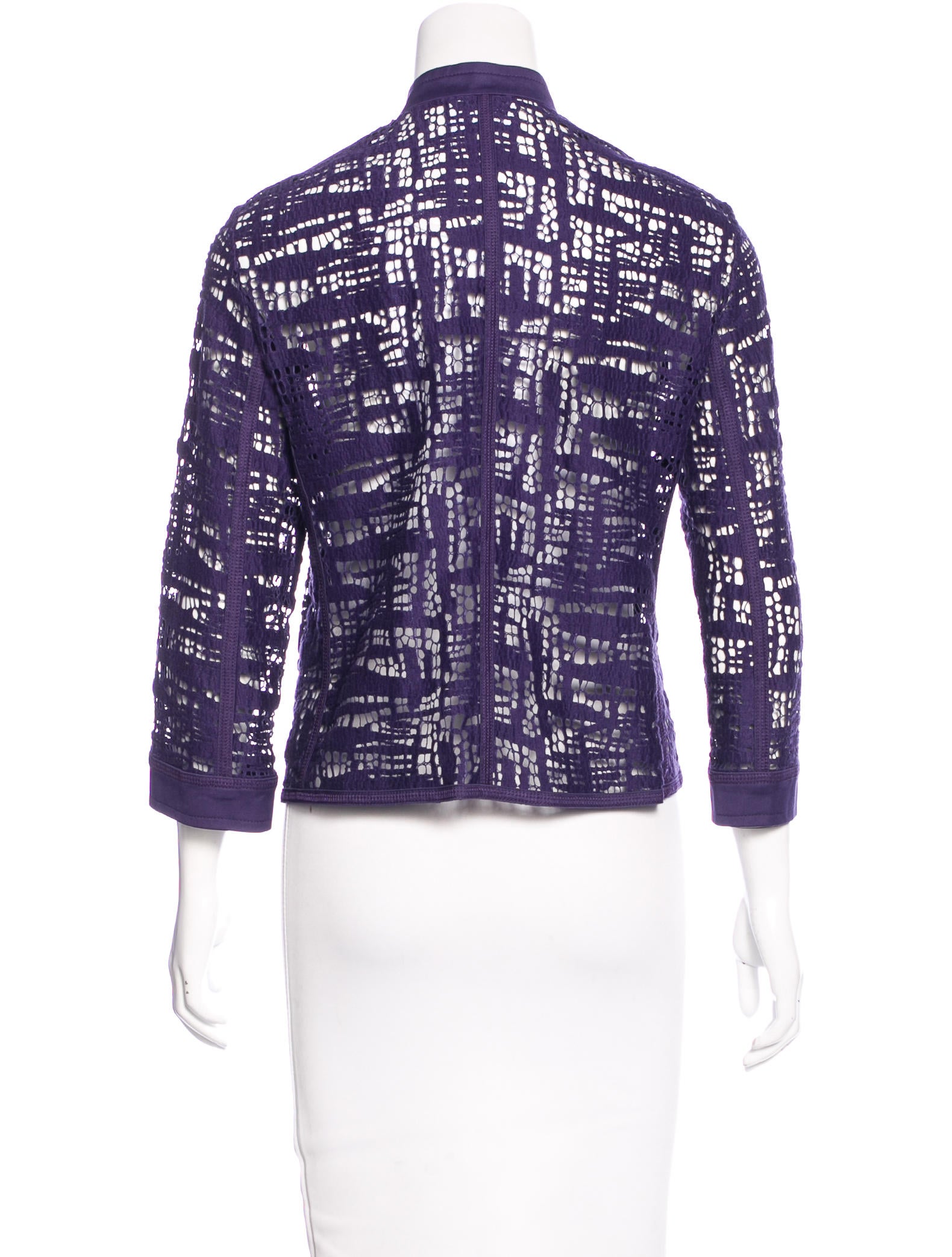 Akris Punto Open Knit ZipUp Jacket Clothing WAK29525 The RealReal