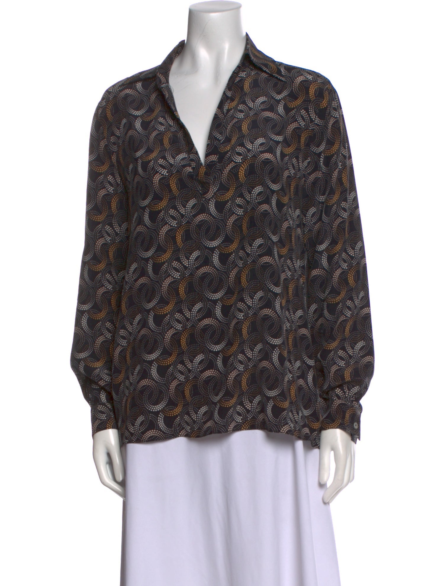 ANIMALE Silk Printed Blouse