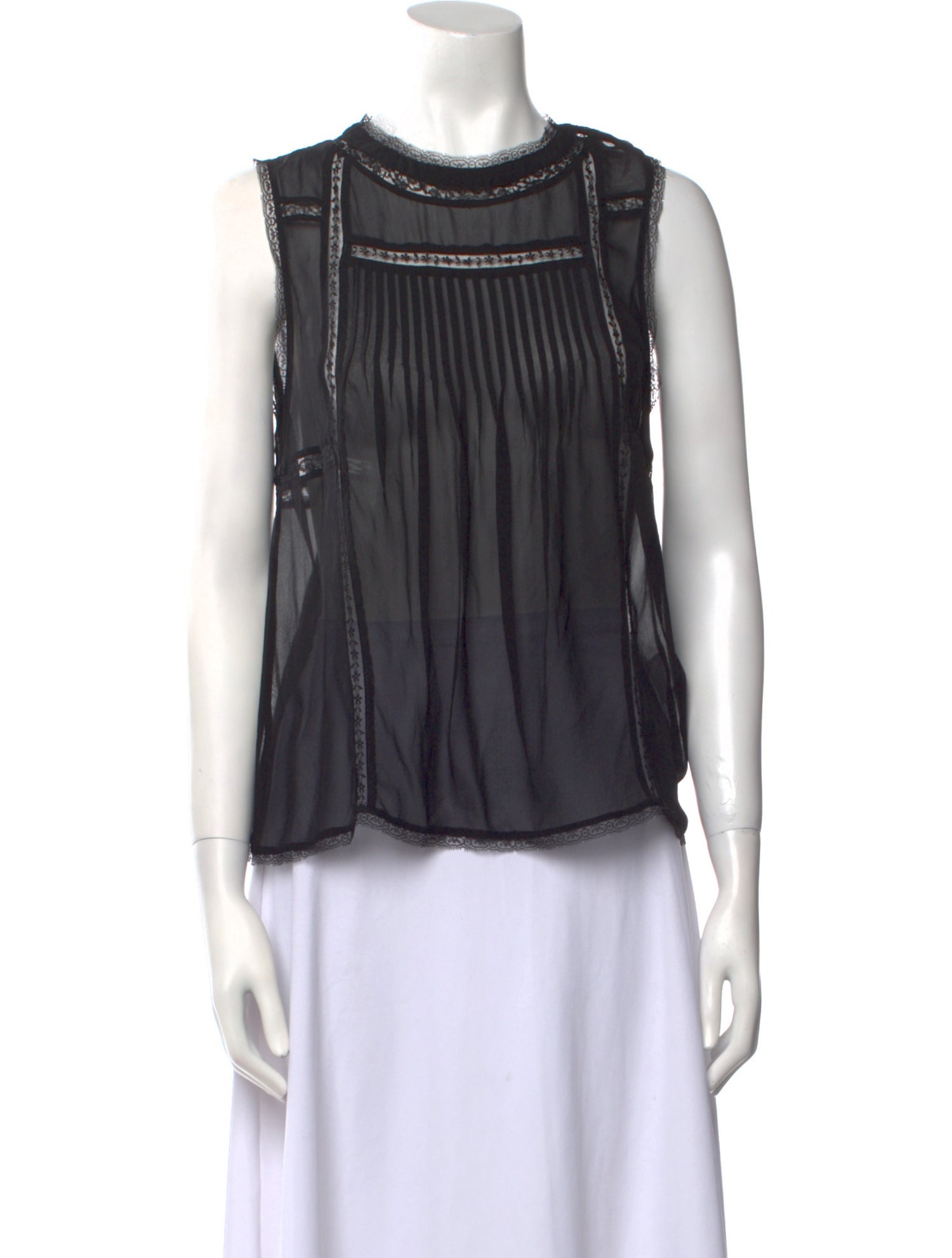 ANIMALE Silk Bateau Neckline Blouse